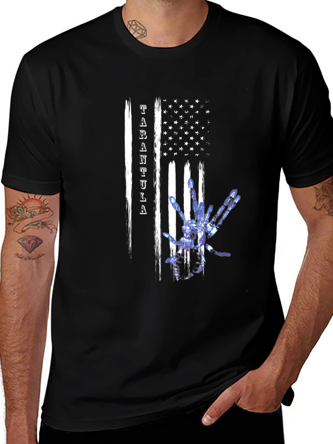 Variant 26 of Tarantula American Flag Graphic Tee