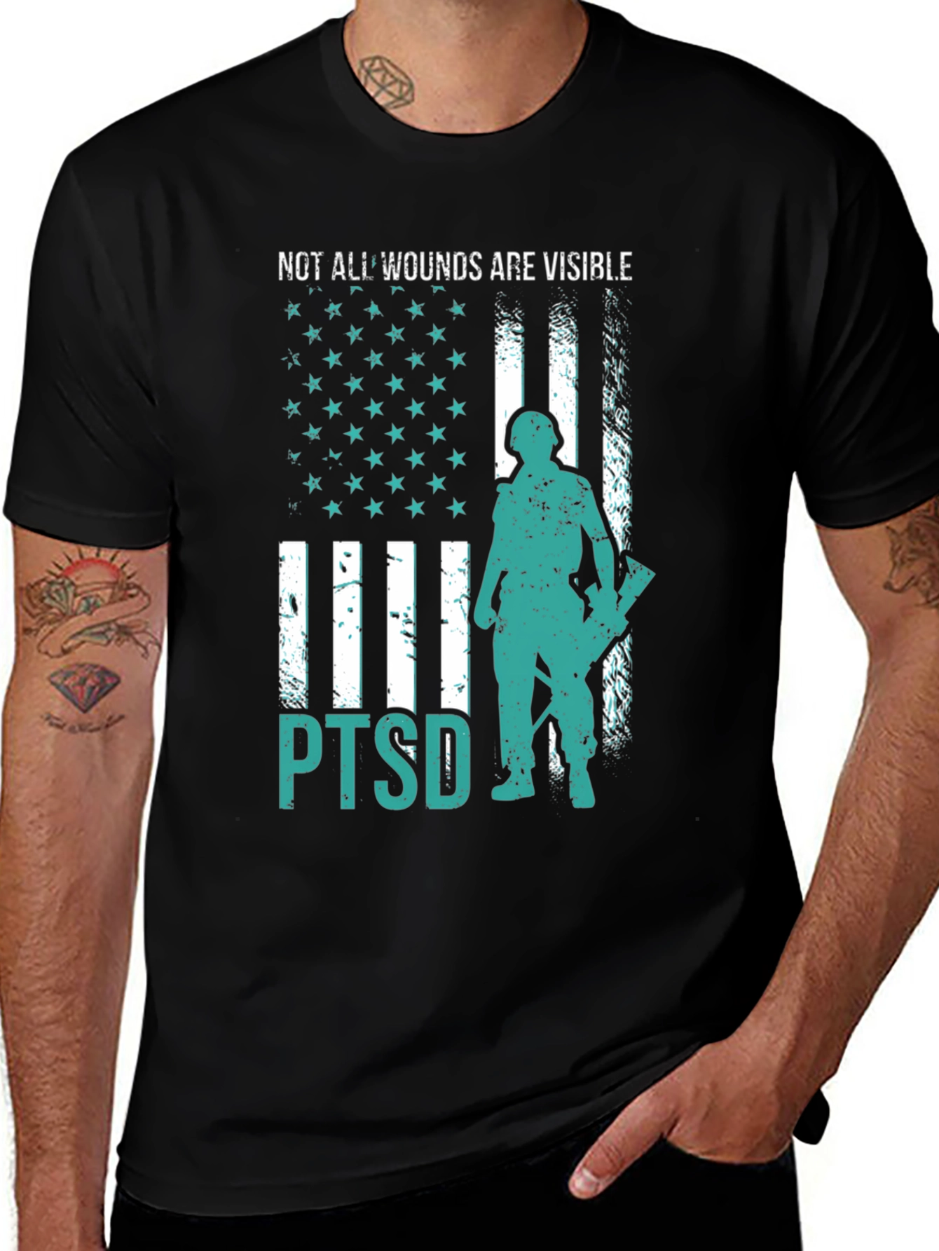 Variant 14 of PTSD Awareness Graphic T-Shirt