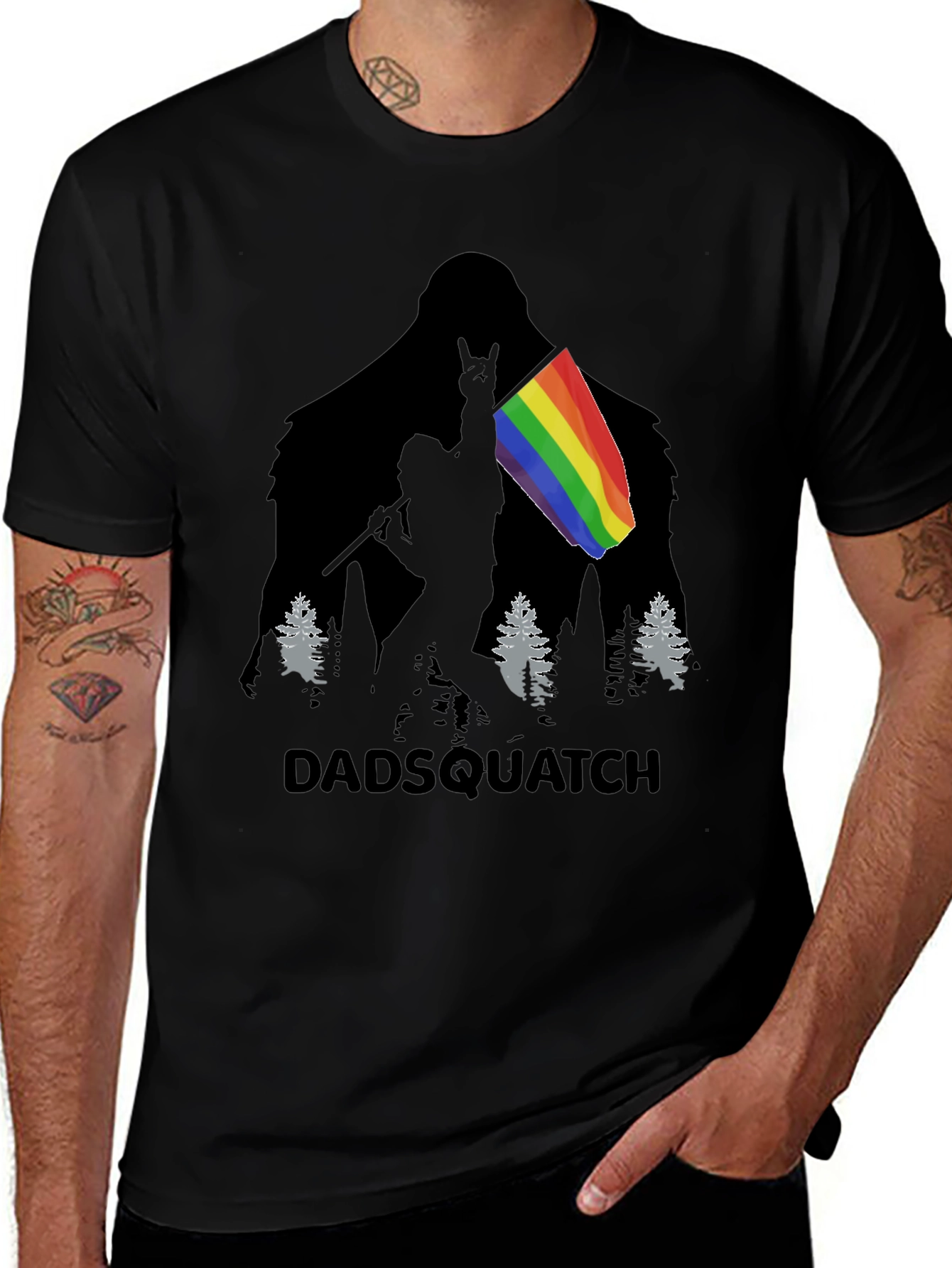 DADSQUATCH T-Shirt - Bigfoot LGBT Pride Tee