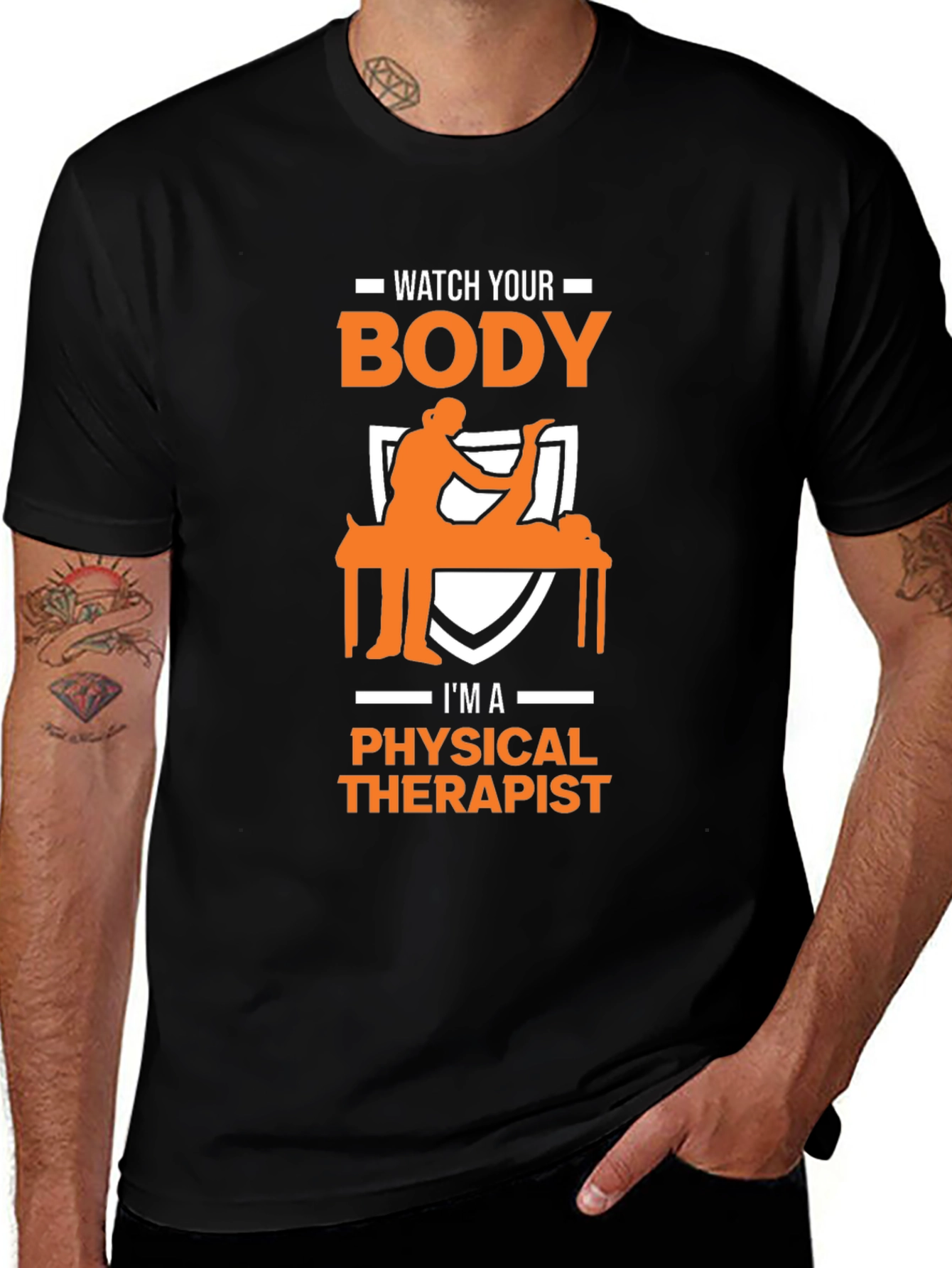 Physical Therapist Graphic T-Shirt - Watch Your Body