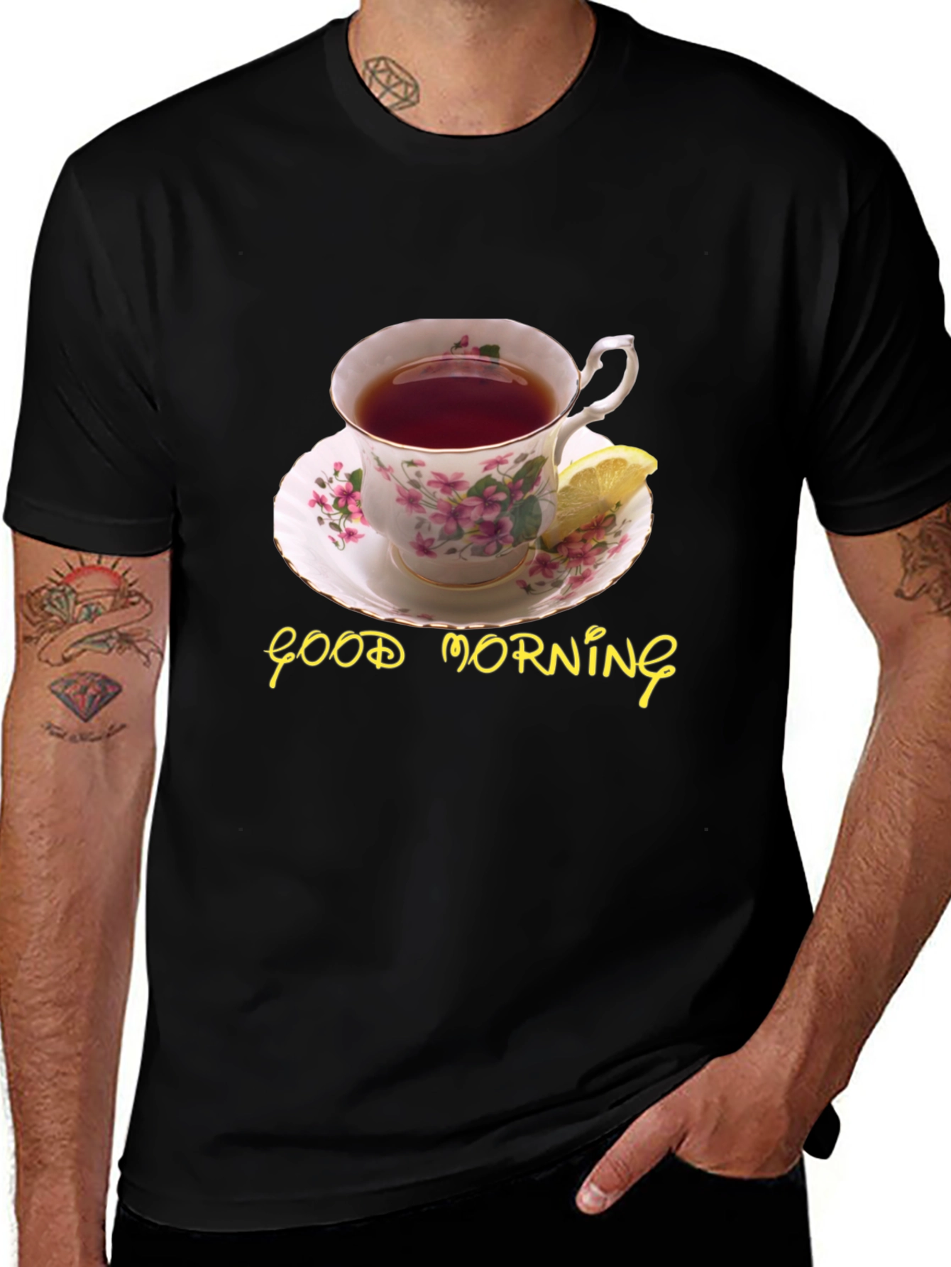 Variant 5 of Good Morning Tea Cup T-Shirt