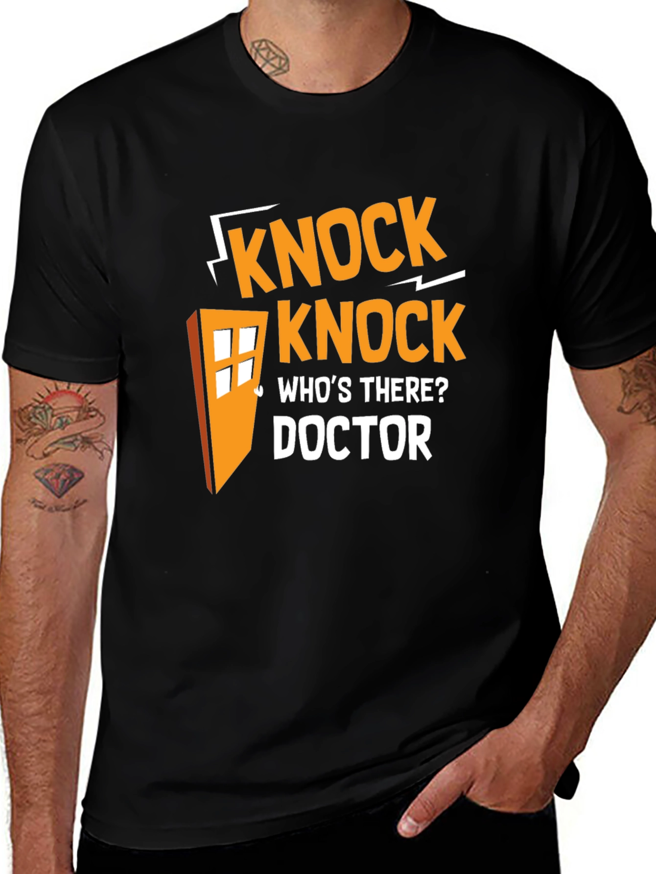 Doctor Who Knock Knock T-Shirt - Black