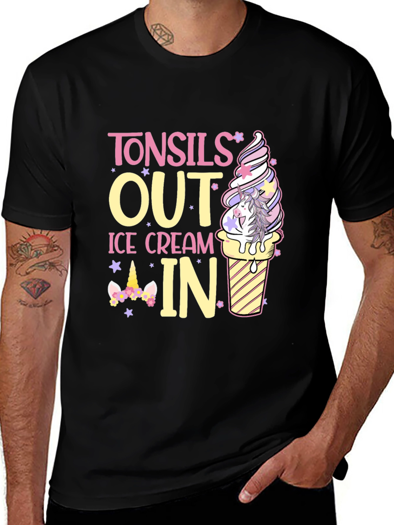 Variant 15 of Tonsils Out Ice Cream In - Funny Graphic Tee