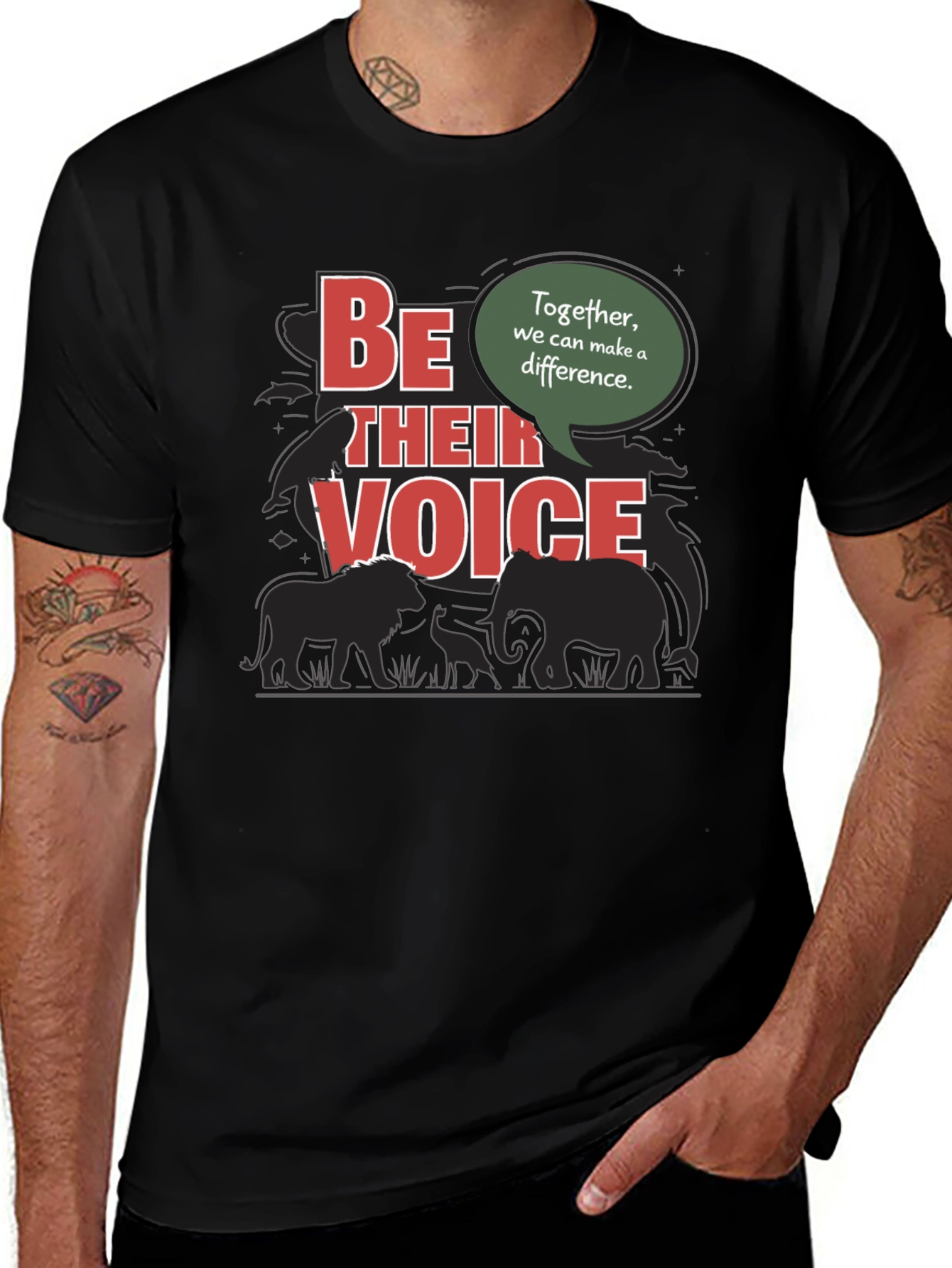 Variant 14 of Be Their Voice Graphic Tee - Animal Conservation