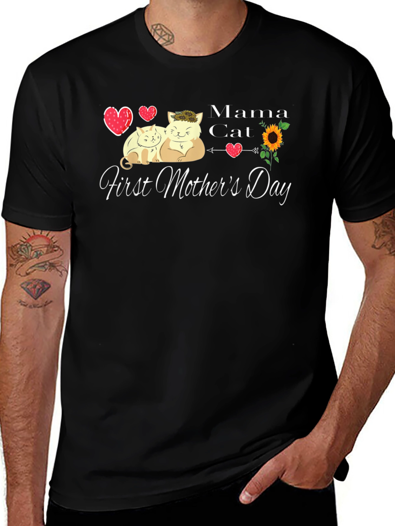 Variant 30 of Mama Cat First Mother's Day T-Shirt