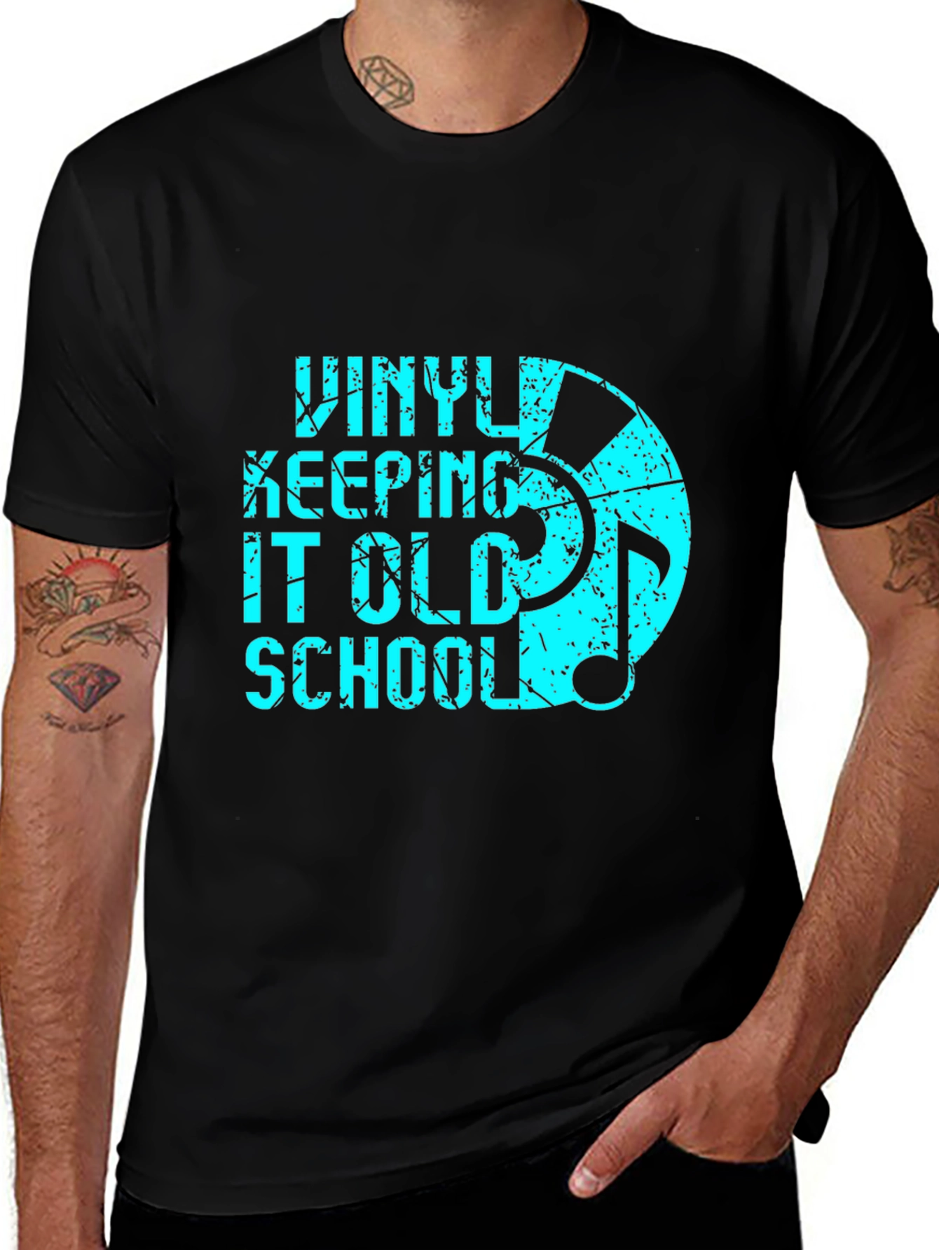 Variant 2 of Vinyl Keeping It Old School T-Shirt
