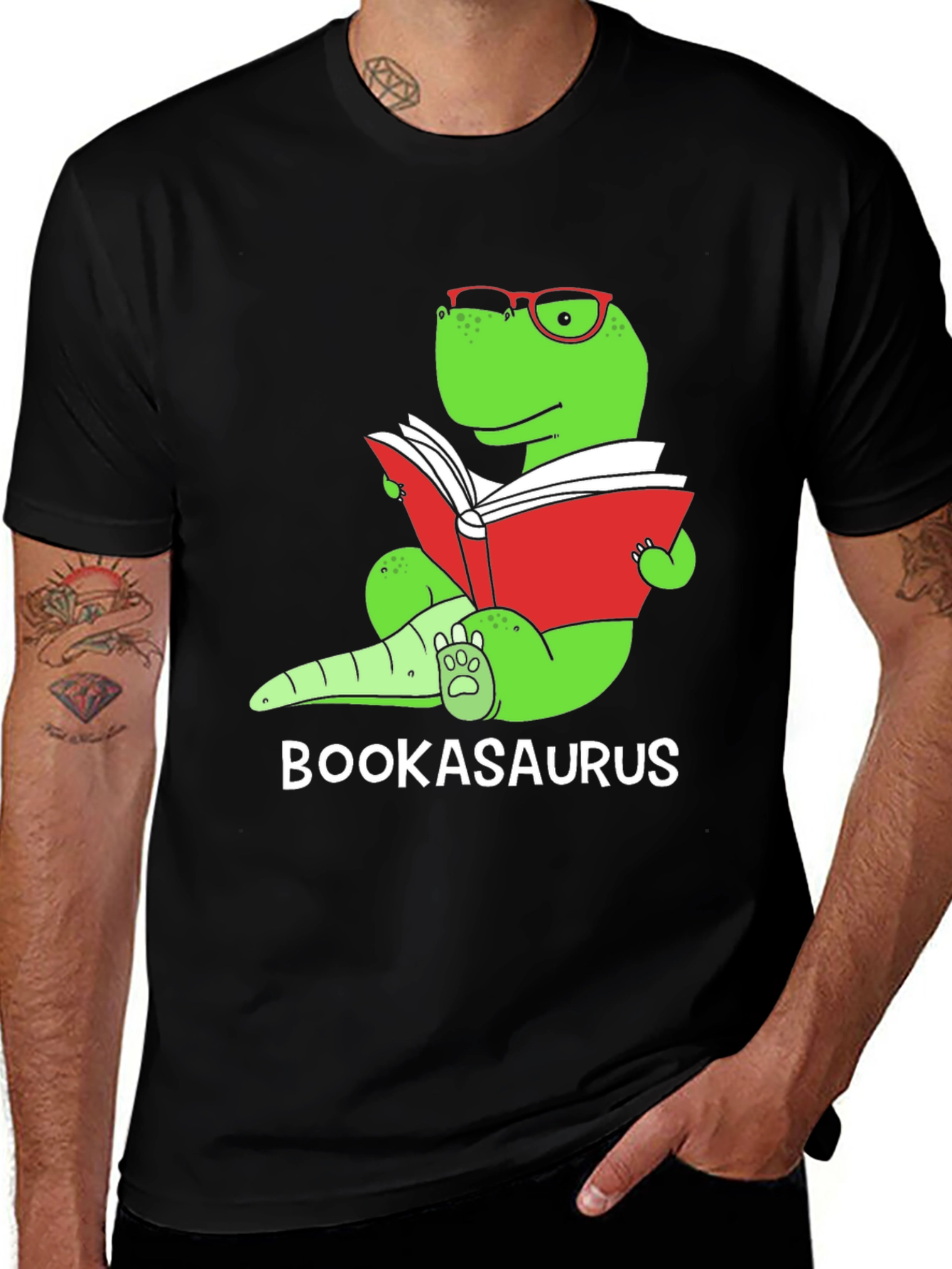 Variant 11 of Bookasaurus T-Shirt - Reading Dinosaur Tee