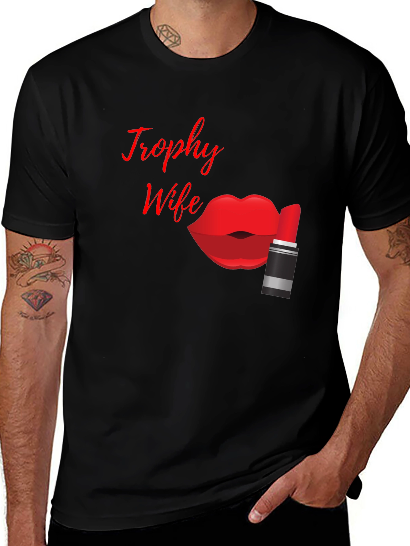 Trophy Wife Lips Graphic T-Shirt