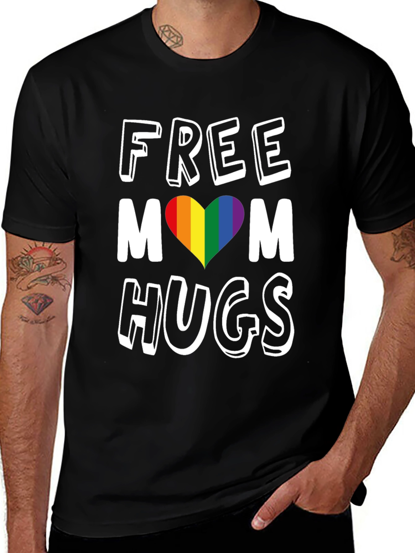 Free Mom Hugs LGBTQ+ Pride T-Shirt