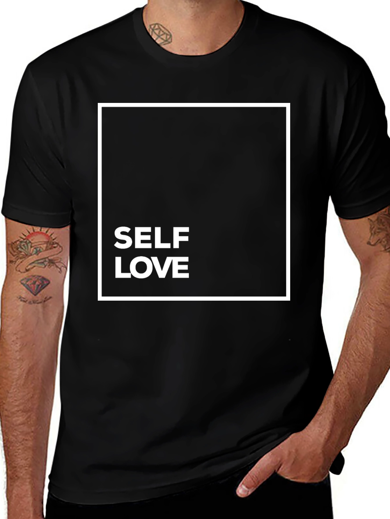 Variant 10 of Self Love Graphic Black Tee