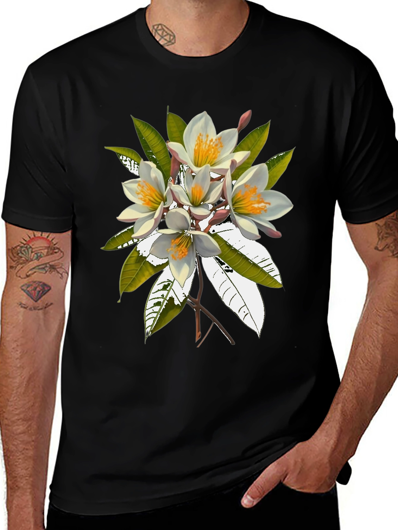 Variant 4 of Floral Print Crew Neck T-Shirt