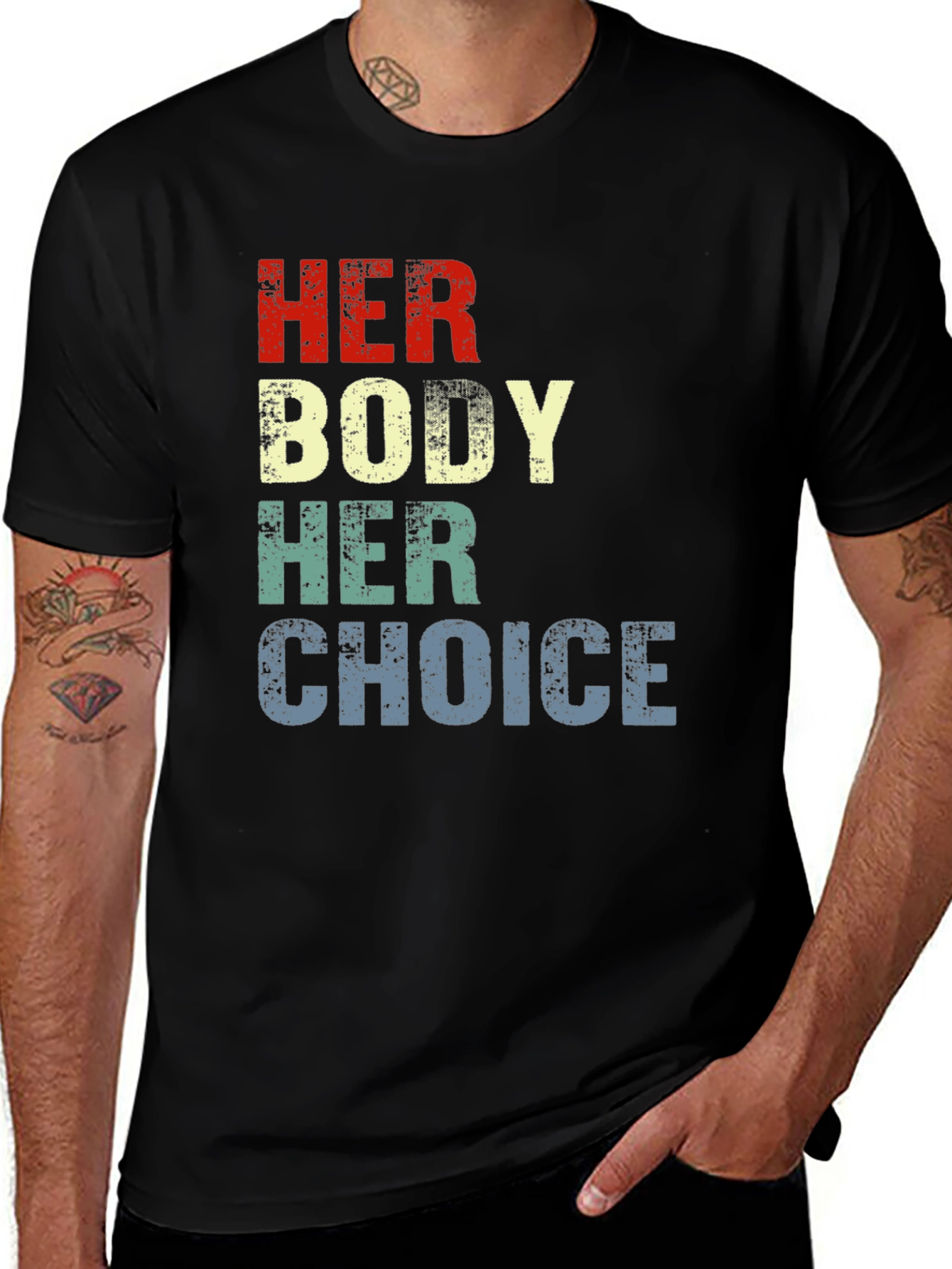 Her Body Her Choice Graphic Tee - Pro Choice Shirt