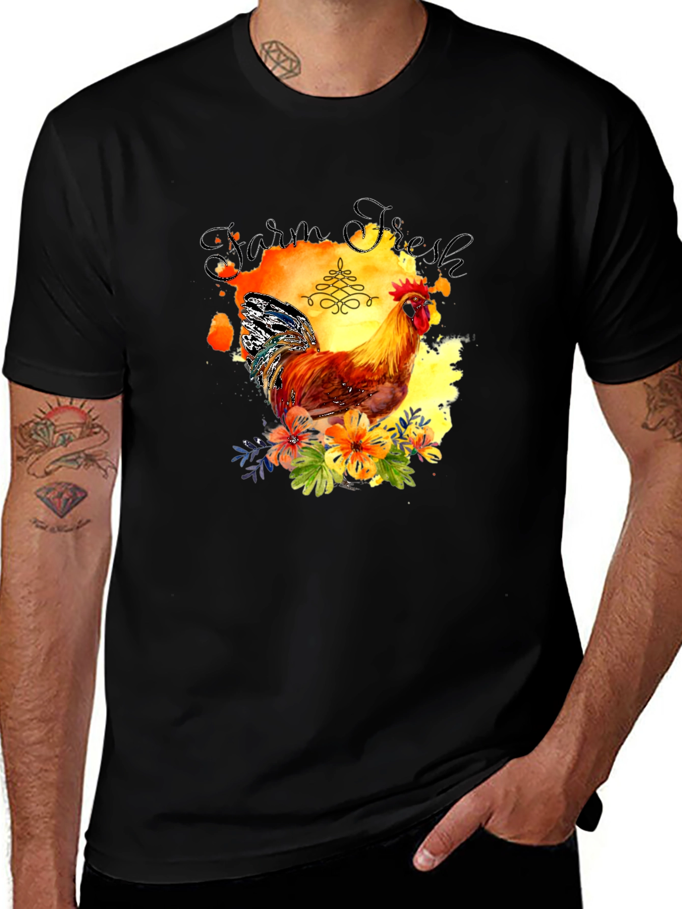 Farm Fresh Rooster Graphic Tee