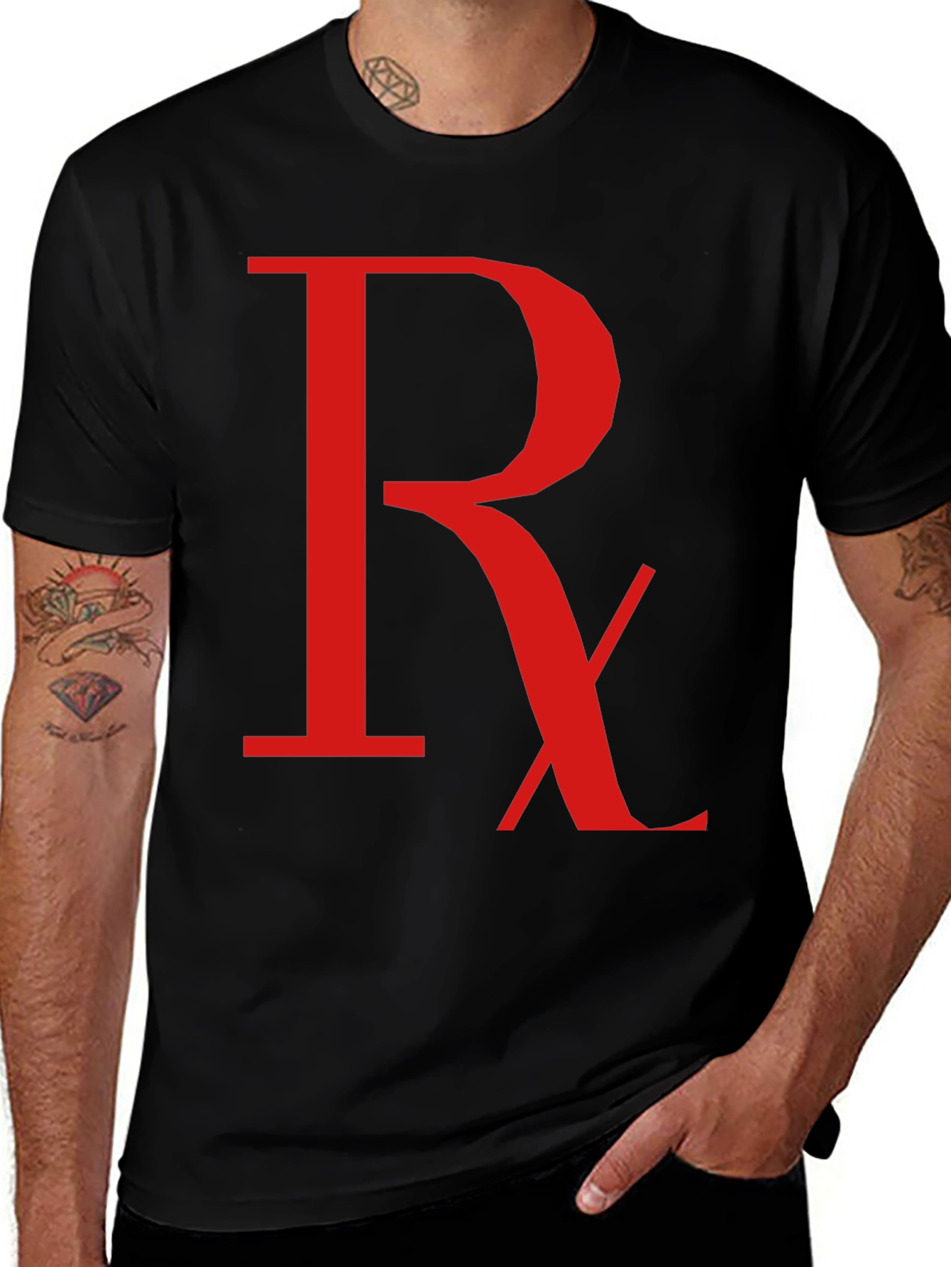 Rx Symbol Graphic T-Shirt - Black