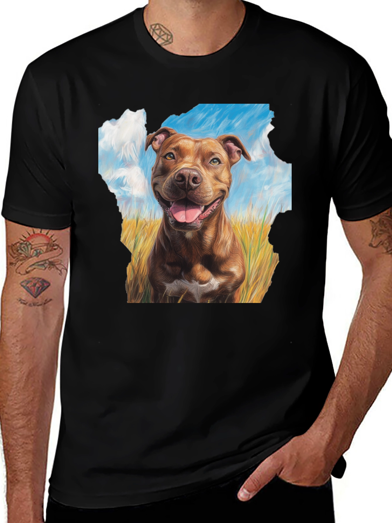 Variant 18 of Dog Graphic Black Tee