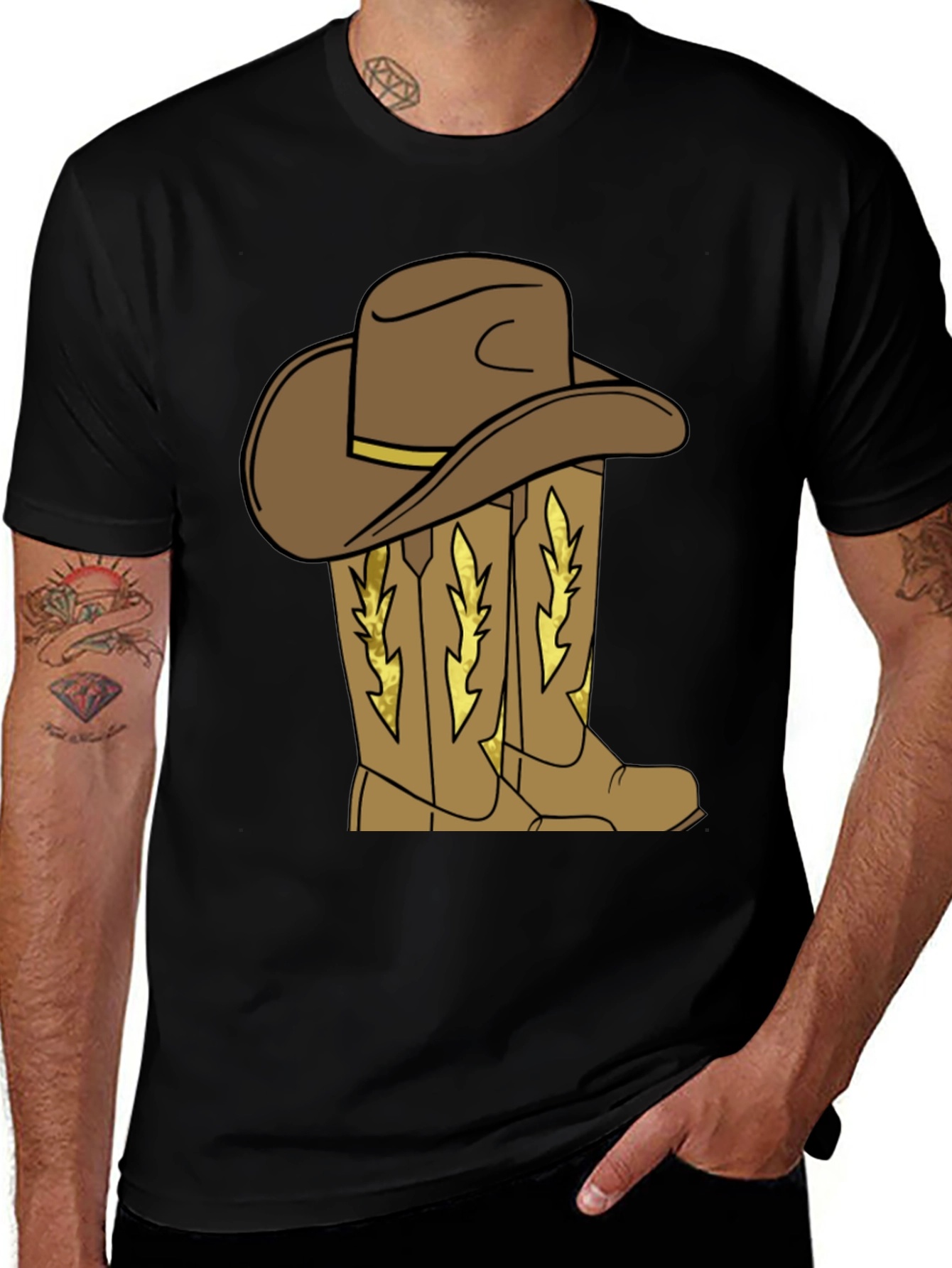 Variant 14 of Cowboy Hat and Boots Graphic T-Shirt