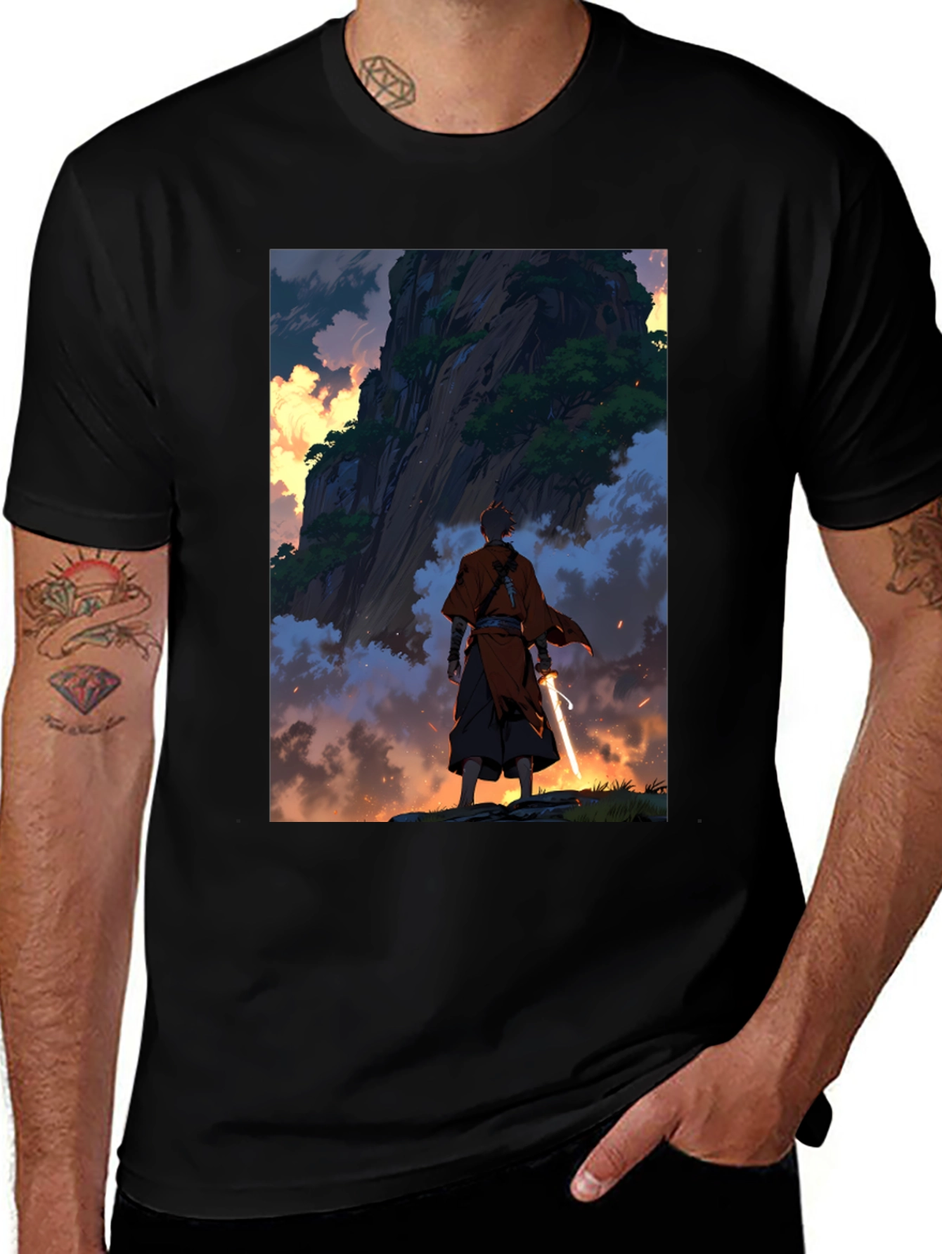Variant 17 of Anime Warrior T-Shirt