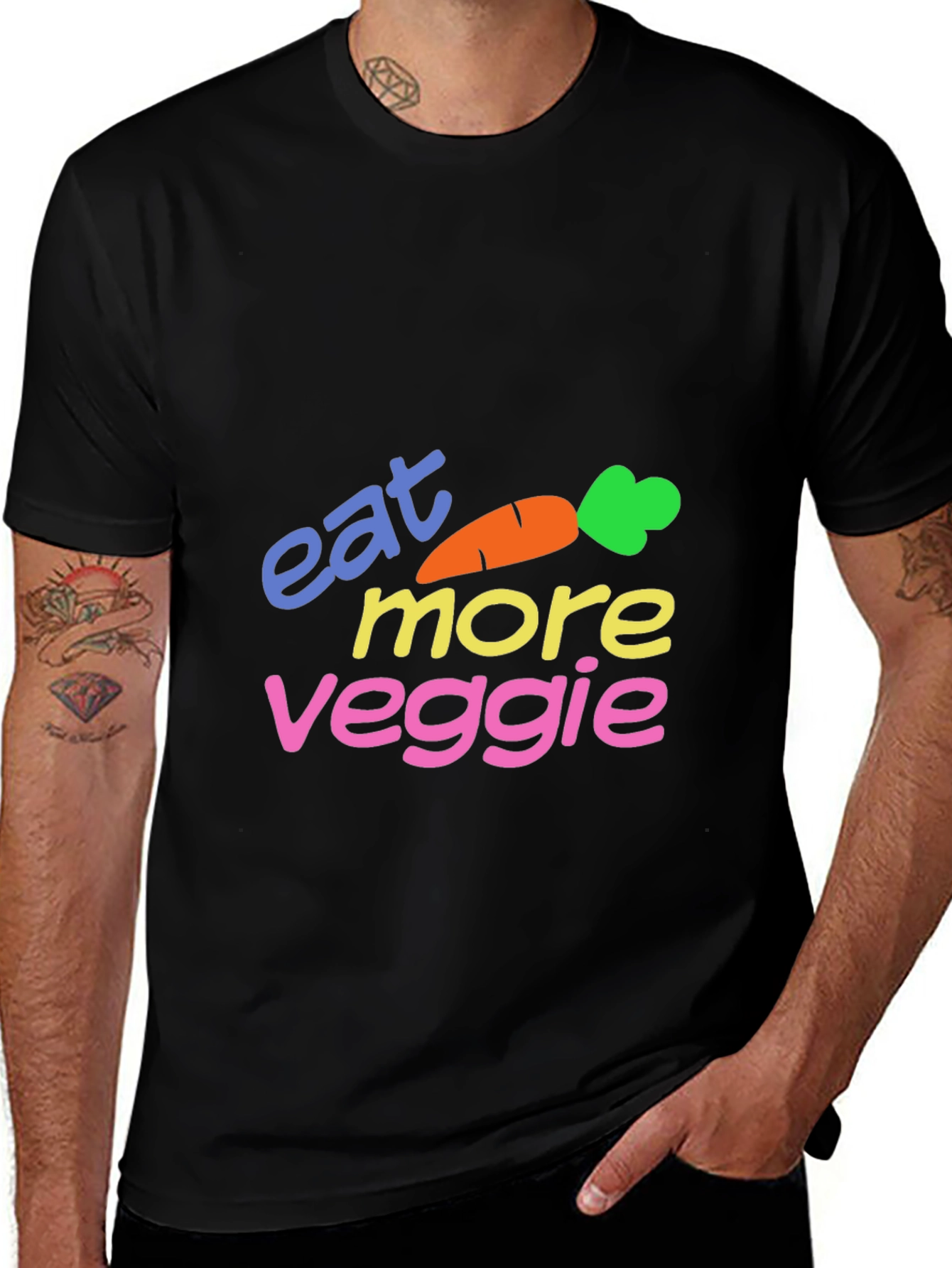 Variant 6 of Eat More Veggie T-Shirt, Fun Food Tee