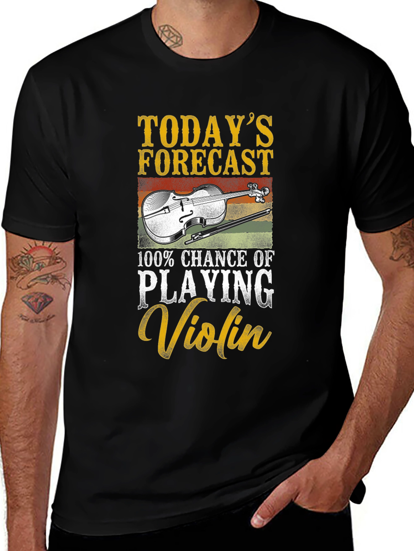 Variant 18 of Today's Forecast: Playing Violin T-Shirt