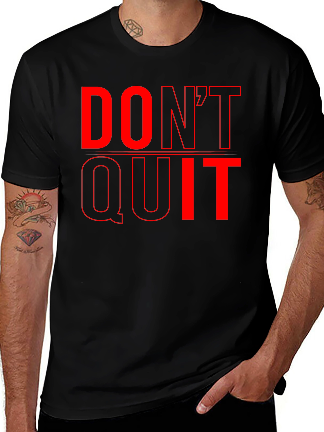 Variant 24 of Motivational 'Don't Quit' Graphic Tee