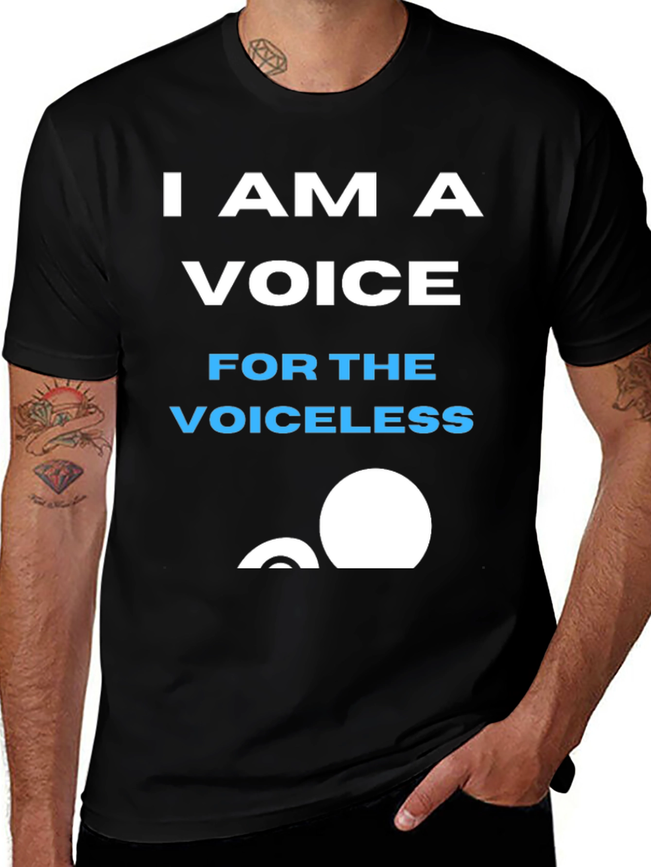 Variant 9 of Voice for the Voiceless Graphic Tee - Black