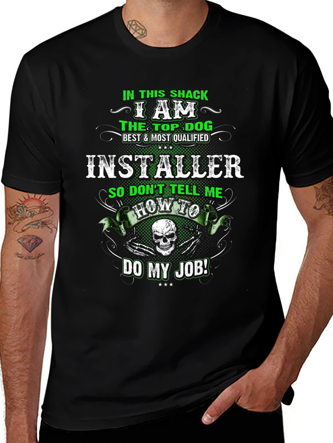 Black Installer Top Dog Black T-Shirt main image