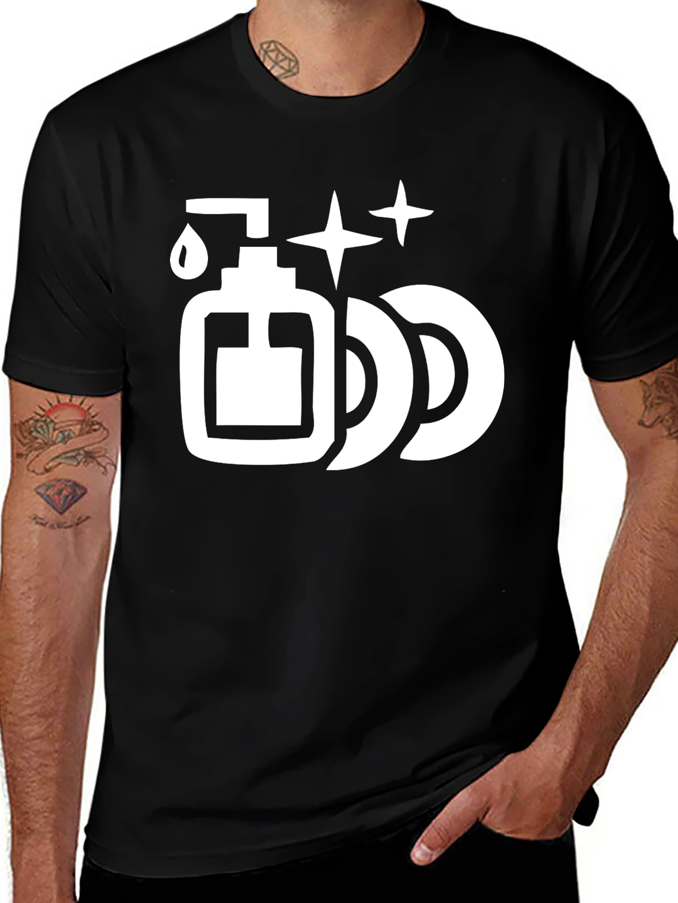 Variant 17 of Dish Soap & Clean Dishes Graphic T-Shirt
