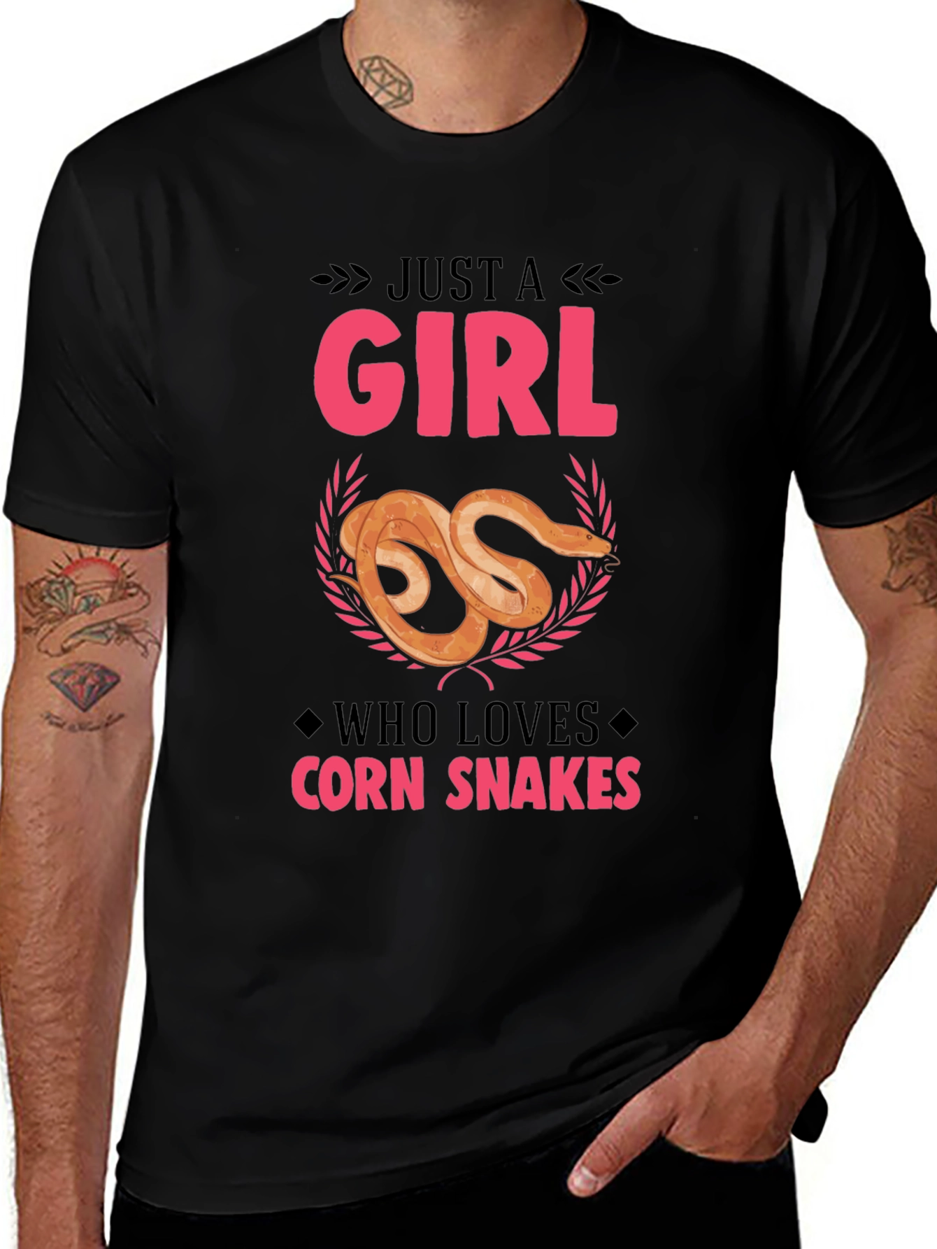 Variant 24 of Just a Girl Who Loves Corn Snakes Graphic T-Shirt