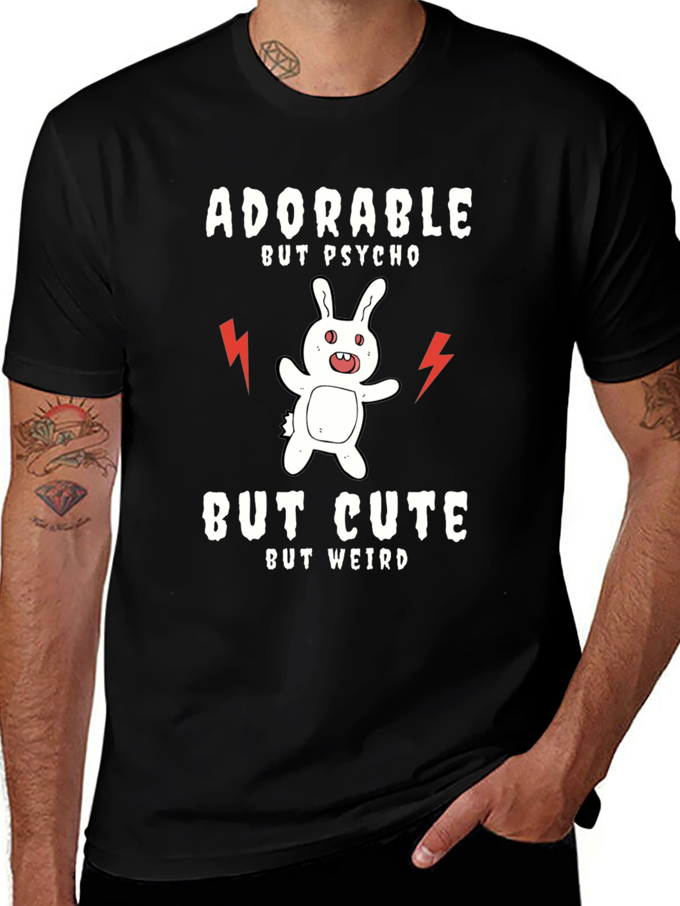 Variant 8 of Adorable Psycho Rabbit Graphic Tee