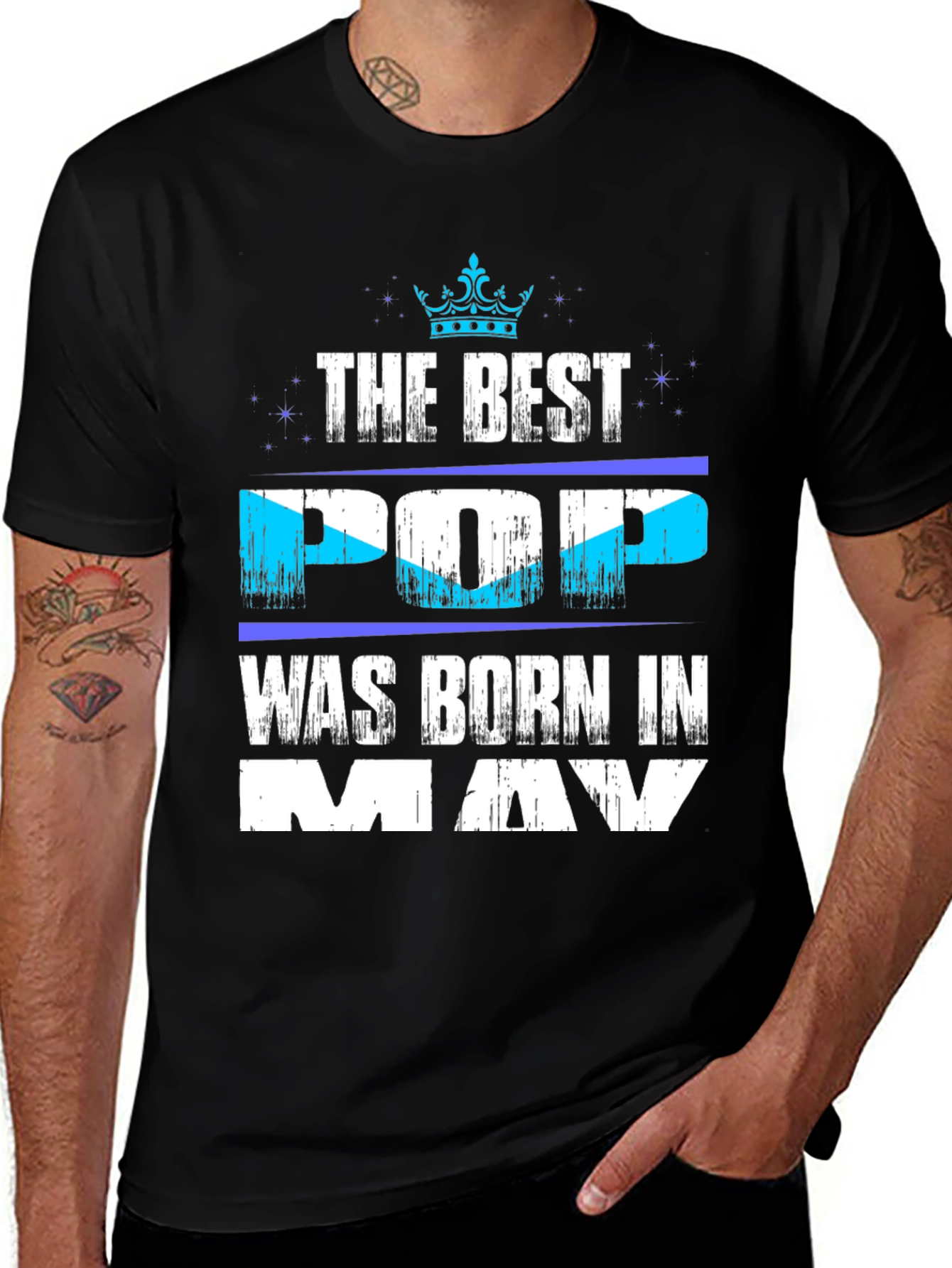 Best Pop Born in May T-Shirt - Father's Day Gift