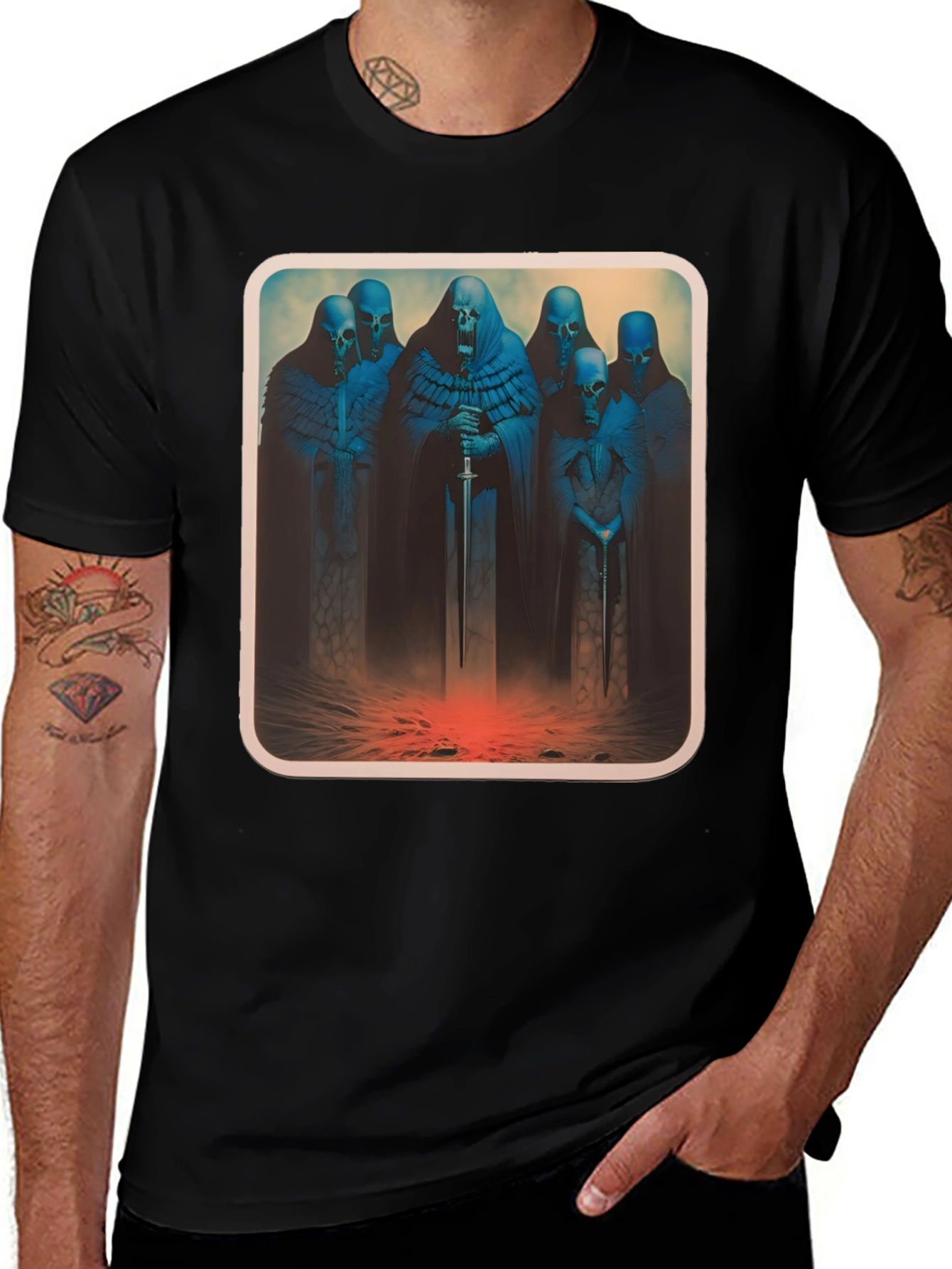 Variant 17 of Grim Reaper Squad T-Shirt - Dark Fantasy Apparel
