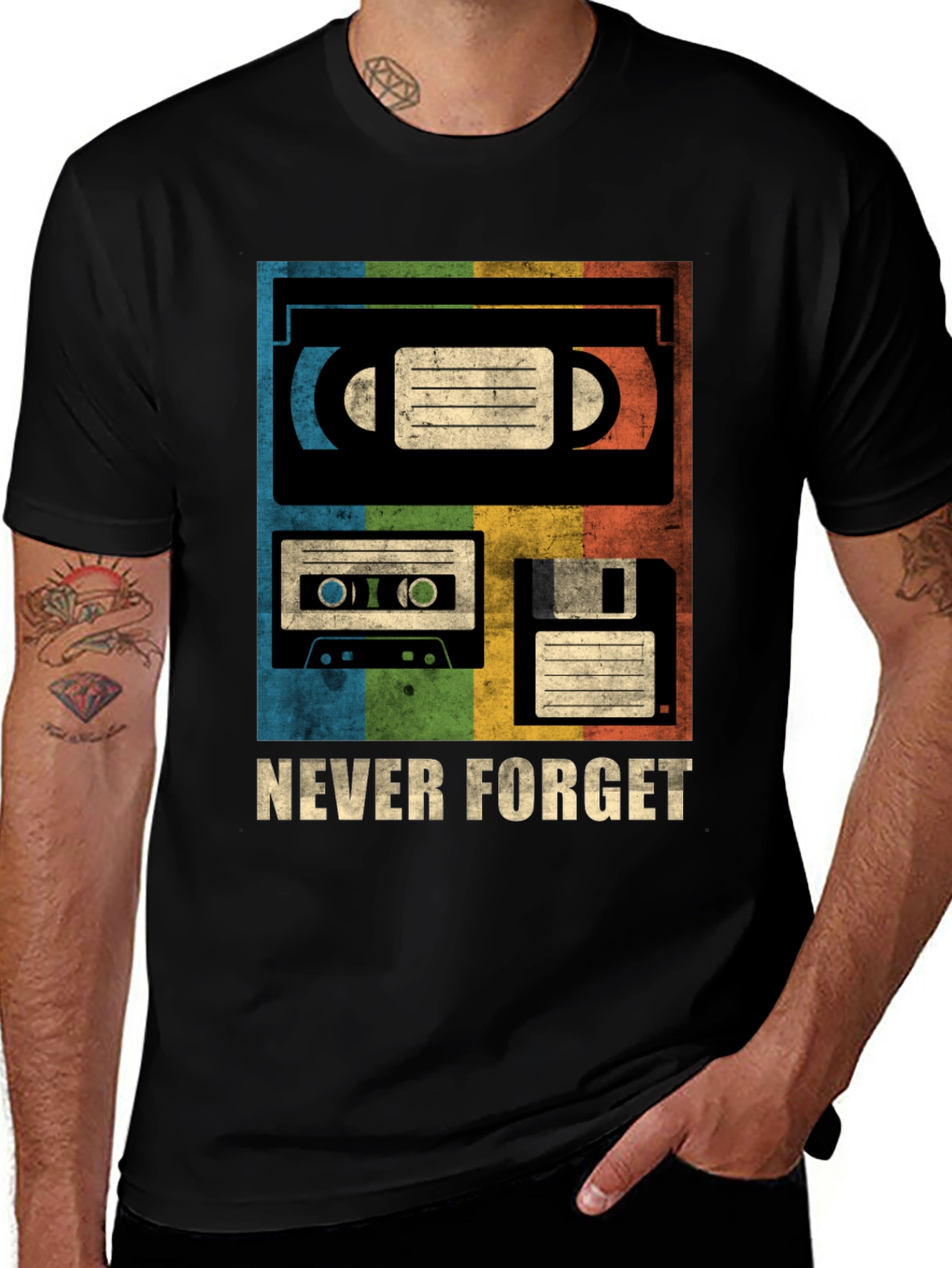 Variant 20 of Retro Tech T-Shirt - Never Forget Vintage Media