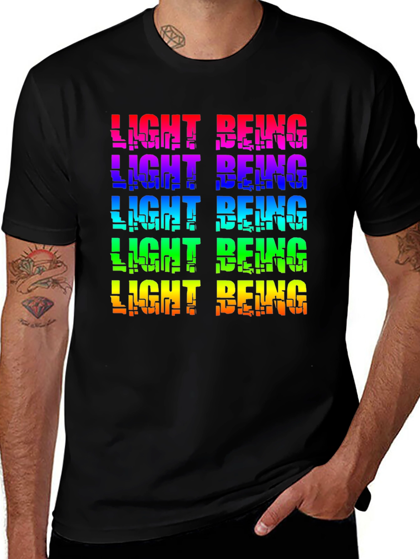 Variant 10 of Light Being Rainbow Pride T-Shirt