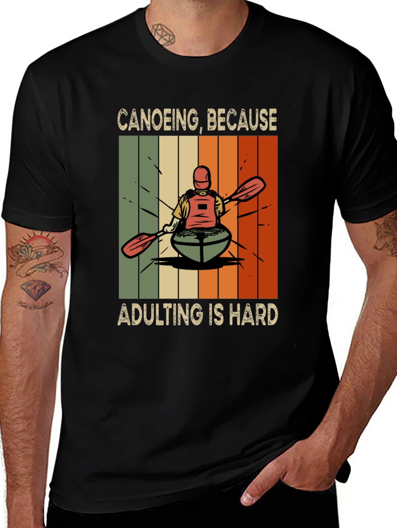 Variant 22 of Canoeing Adulting is Hard T-Shirt