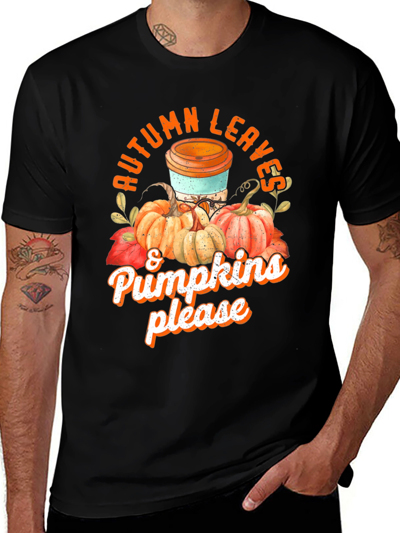 Variant 11 of Autumn Leaves & Pumpkins T-Shirt