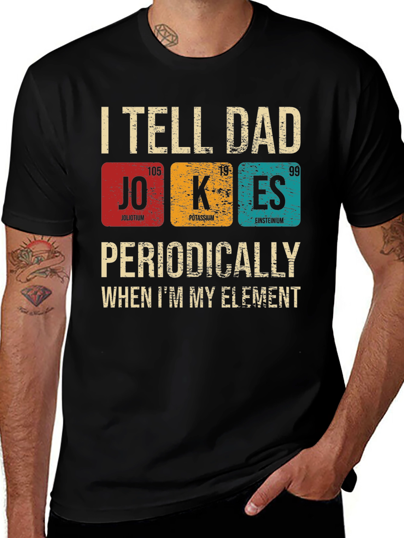 Variant 13 of Periodic Table Dad Jokes T-Shirt