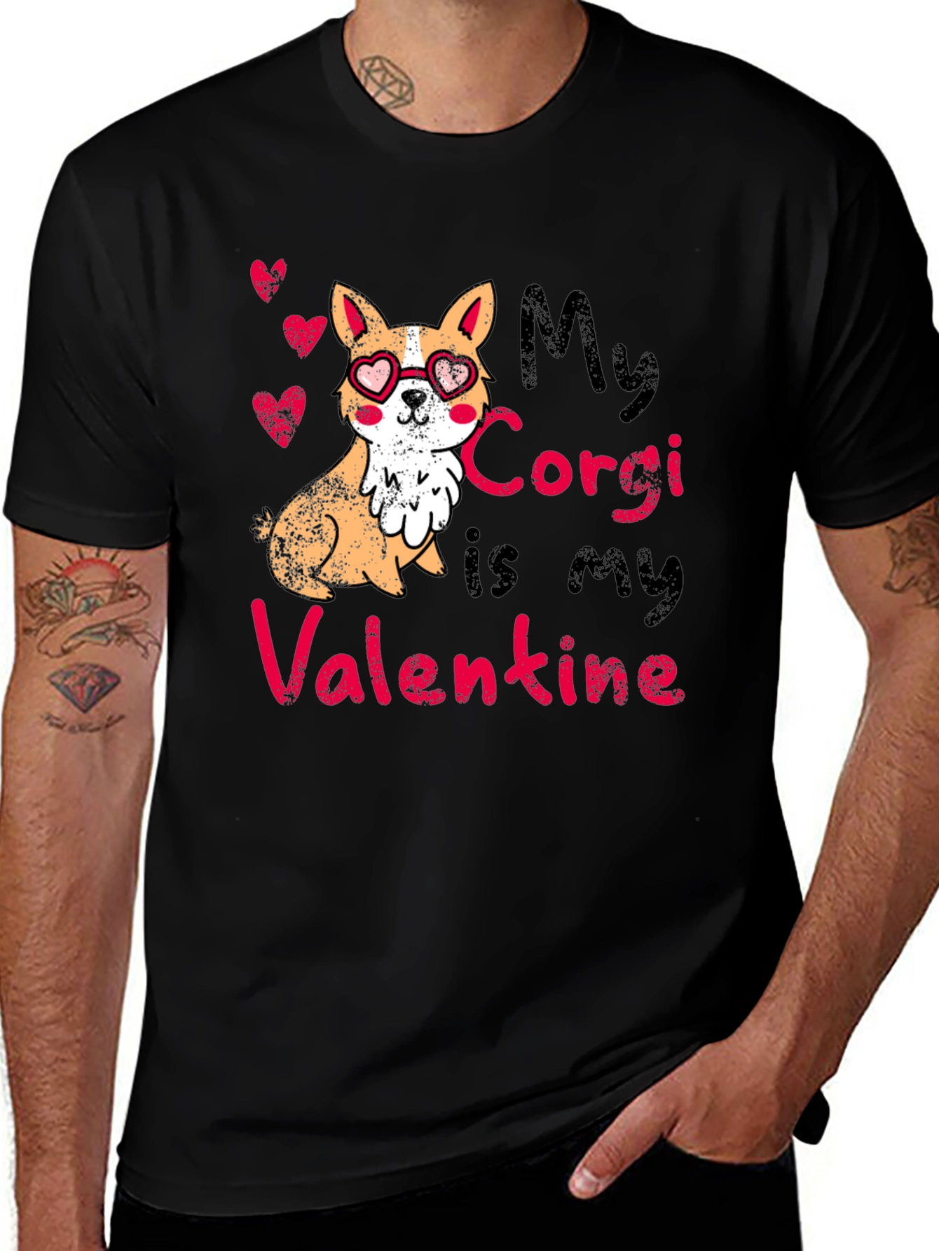 My Corgi is My Valentine Graphic Tee - Valentine's Day