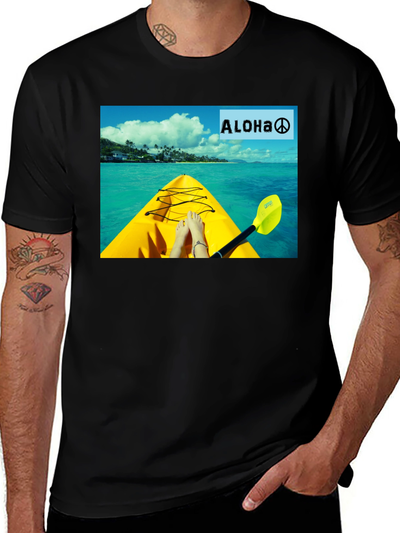 Variant 5 of Aloha Kayak T-Shirt - Island Vibes Graphic Tee