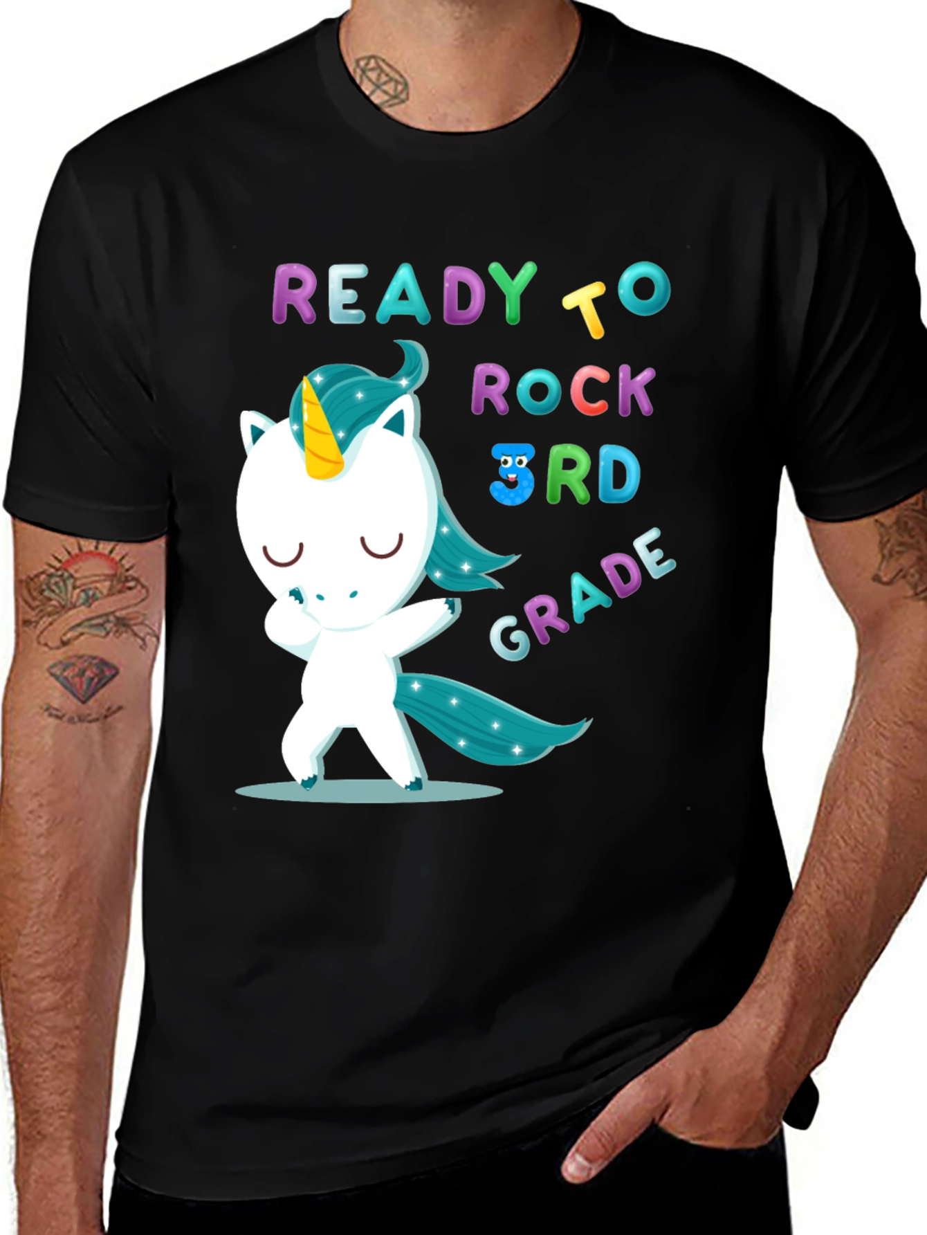 Variant 3 of Ready To Rock 3rd Grade Unicorn T-Shirt