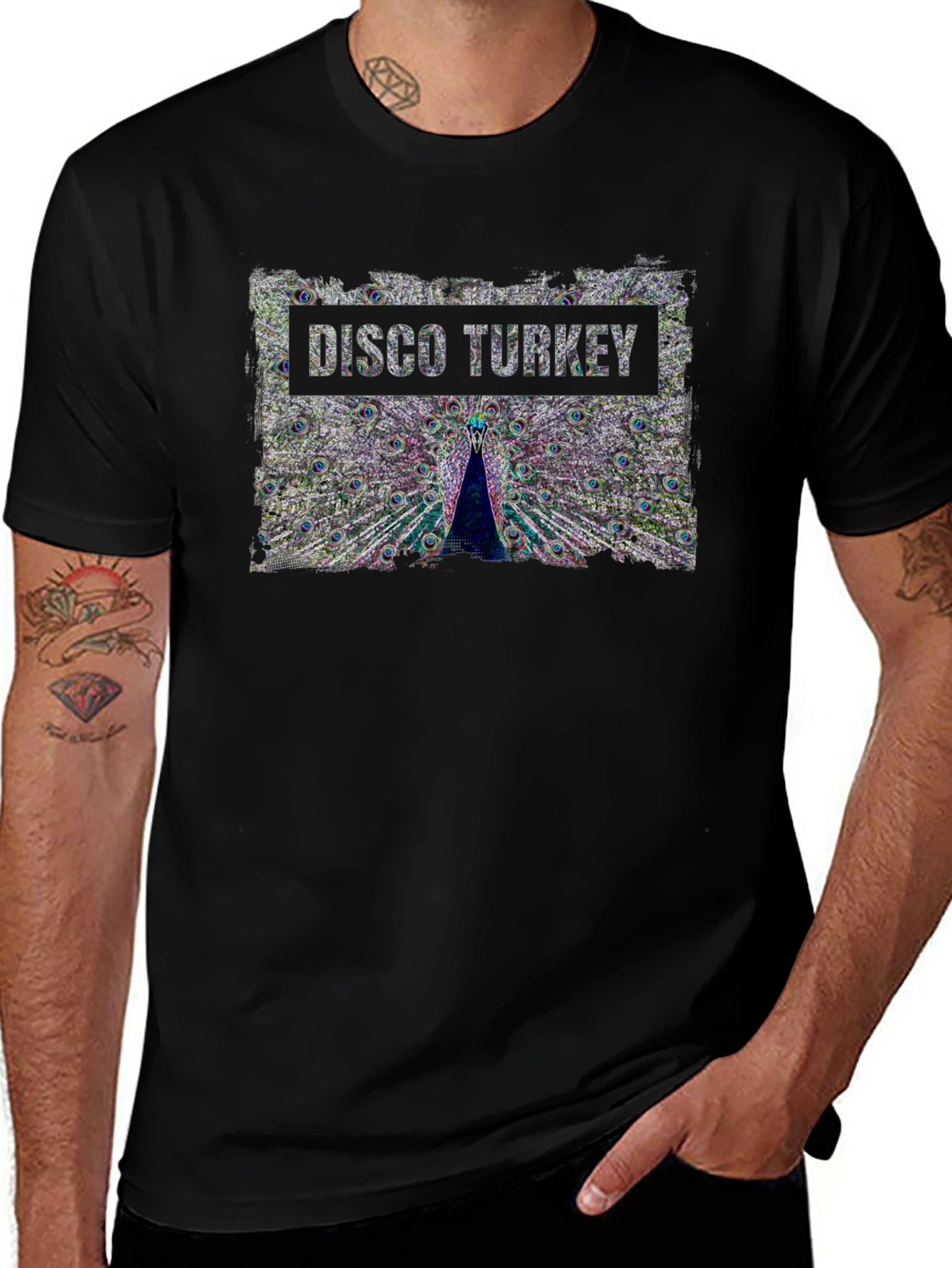 Variant 25 of Disco Turkey Graphic Tee - Unique Design