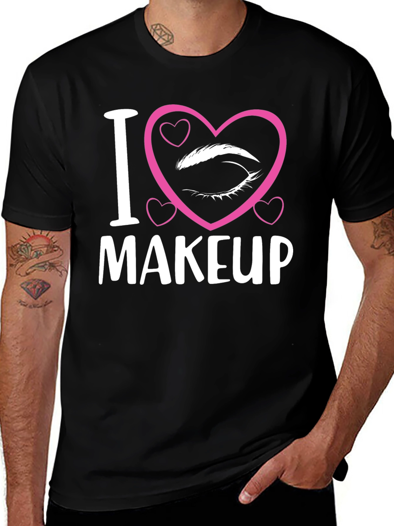 Variant 29 of I Heart Makeup T-Shirt - Stylish Graphic Tee