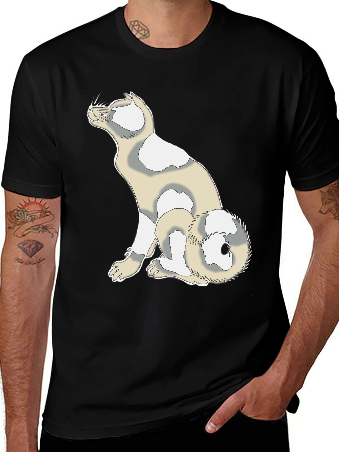 Variant 9 of Black Cat Graphic T-Shirt