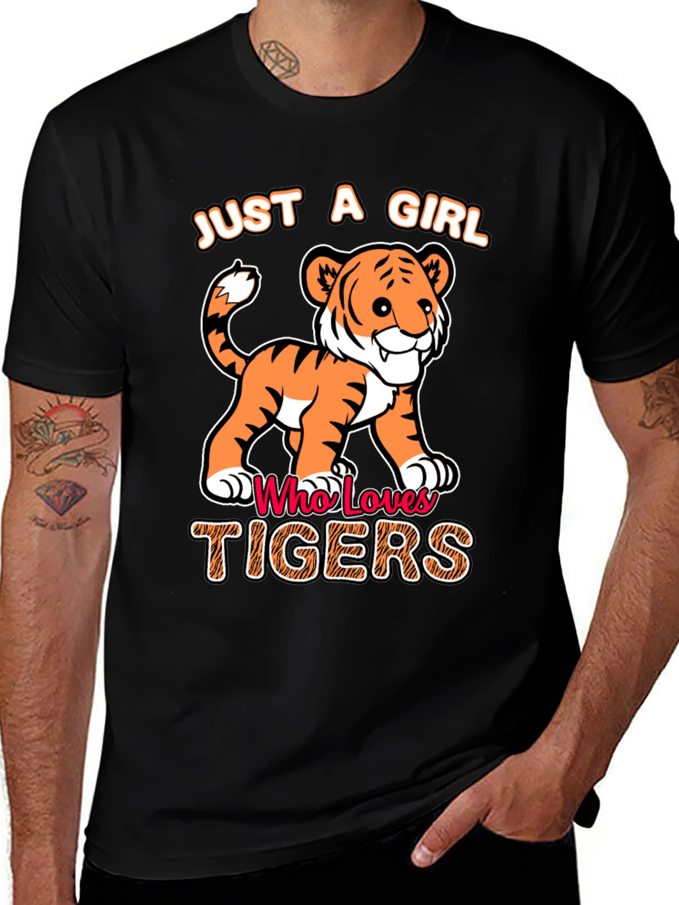 Variant 23 of Just a Girl Who Loves Tigers T-Shirt