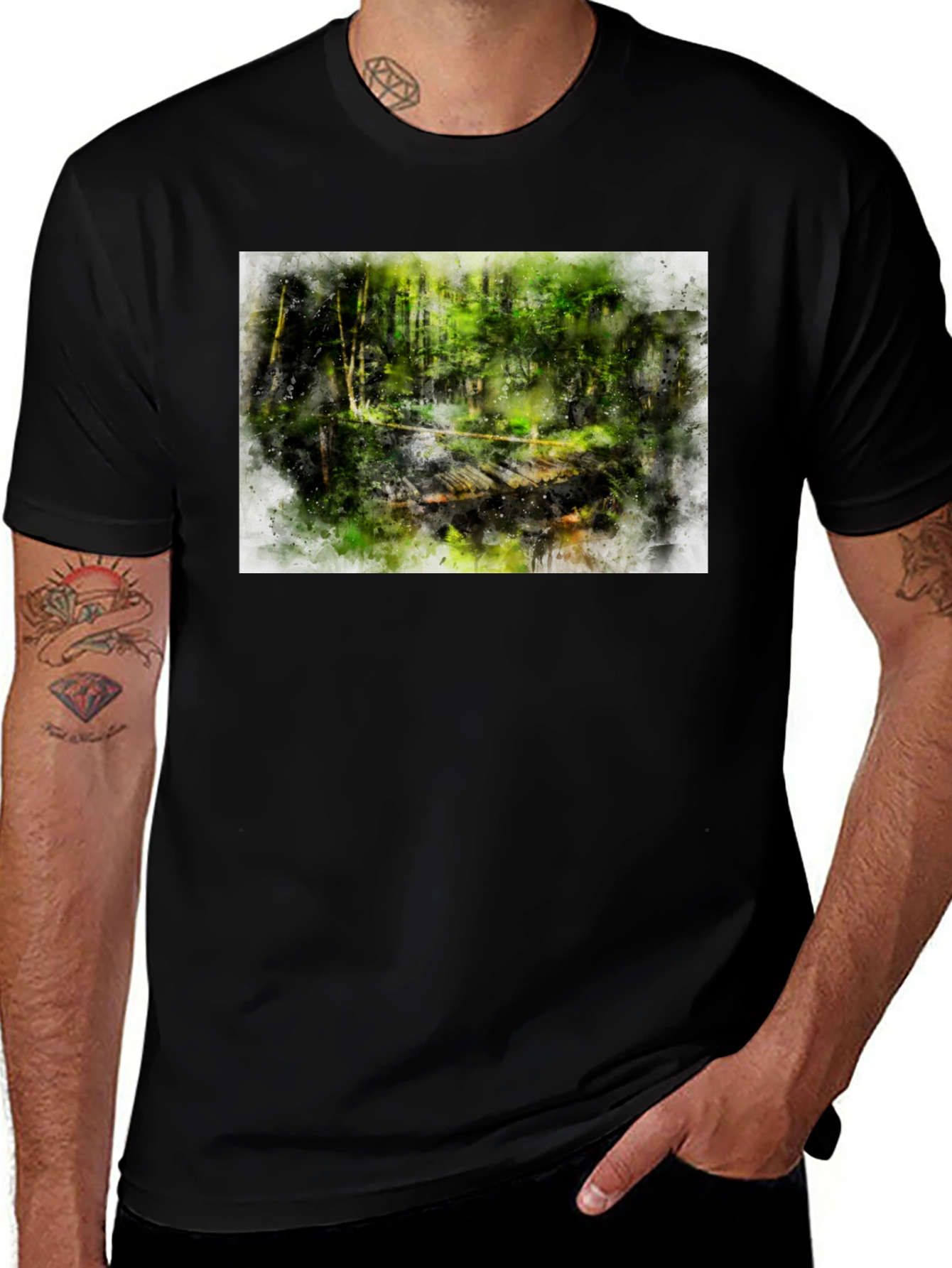 Variant 28 of Watercolor Forest Graphic Tee