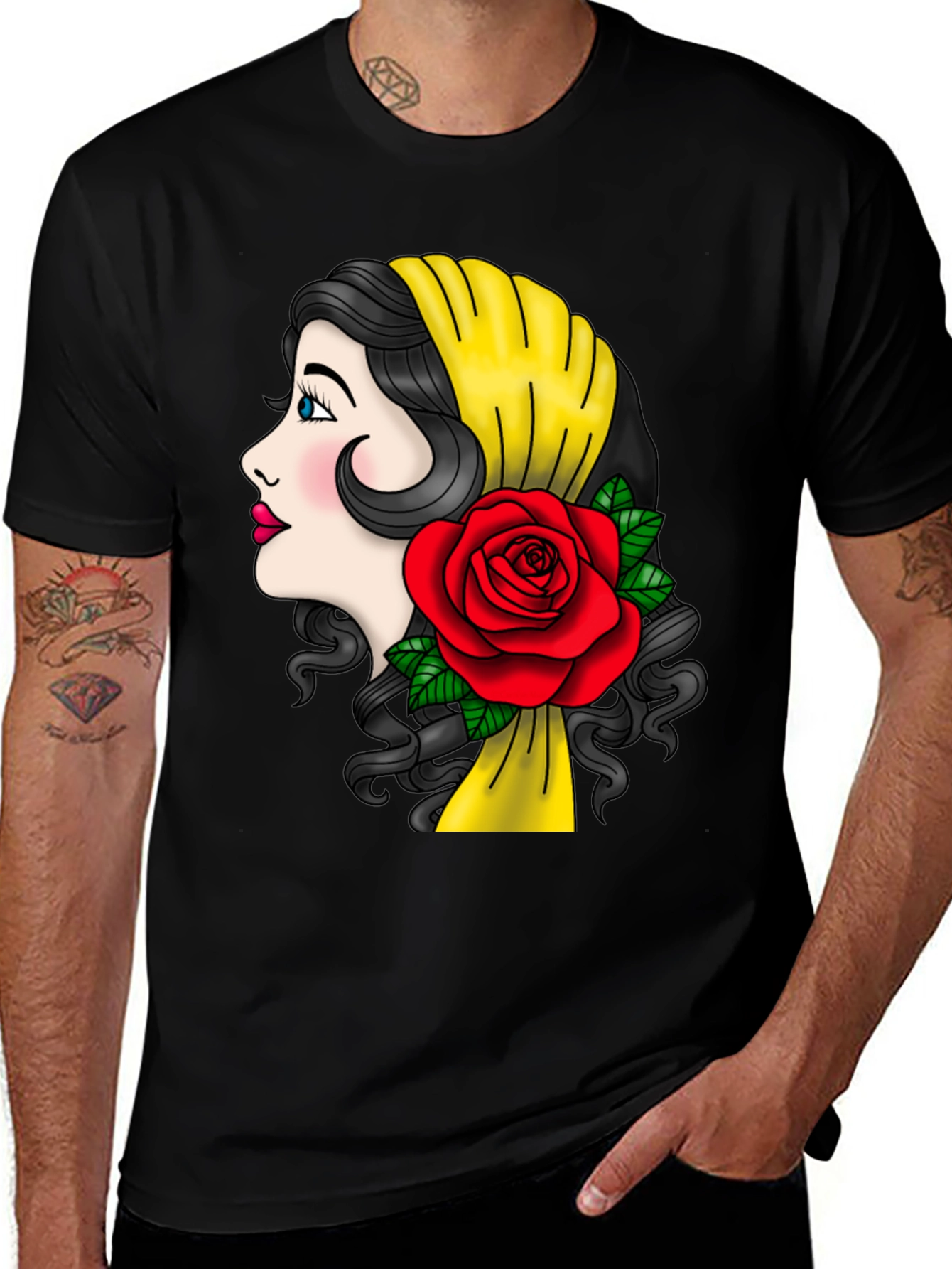 Variant 22 of Vintage Rose Tattoo T-Shirt