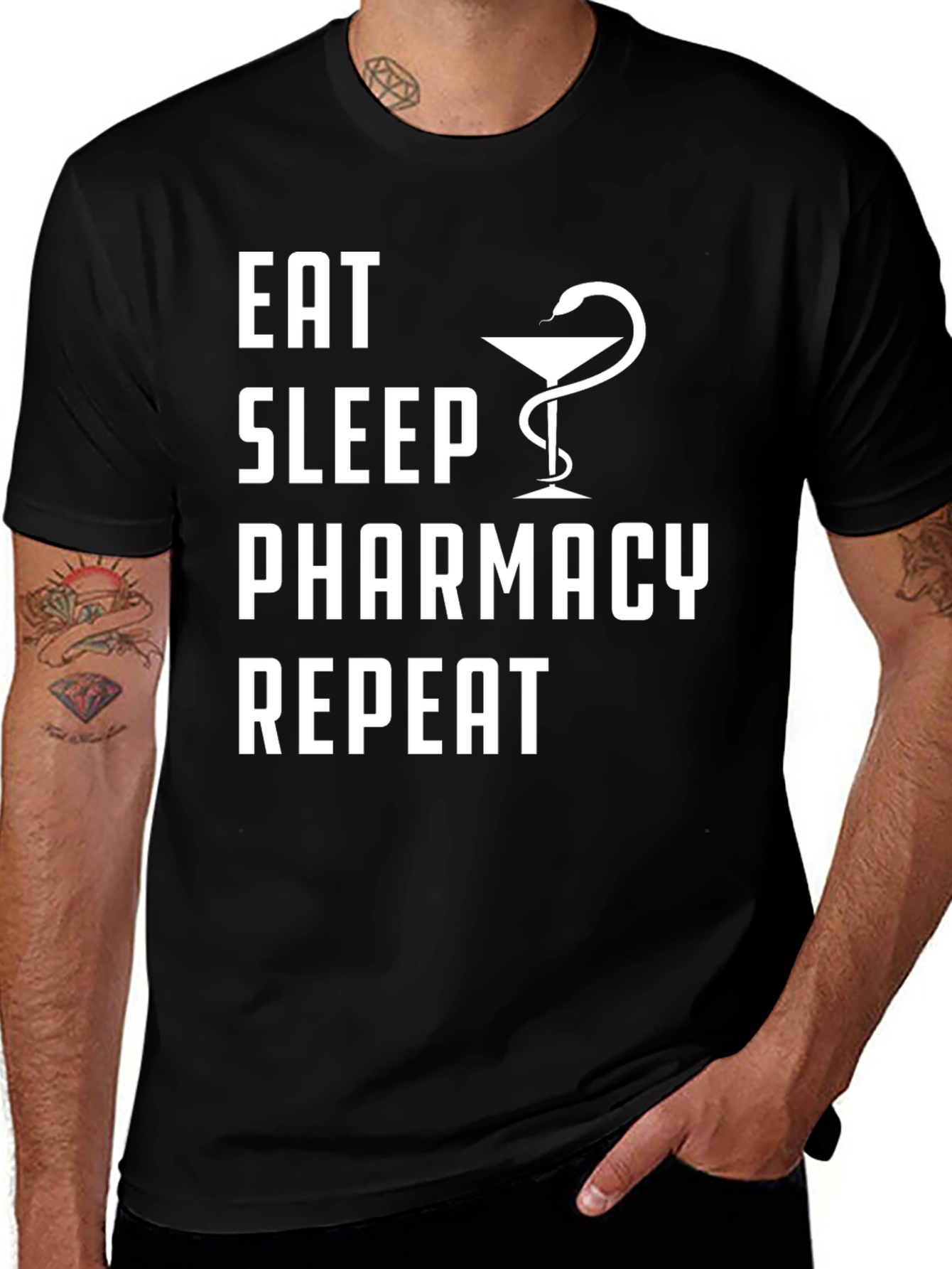 Variant 2 of Eat Sleep Pharmacy Repeat T-Shirt