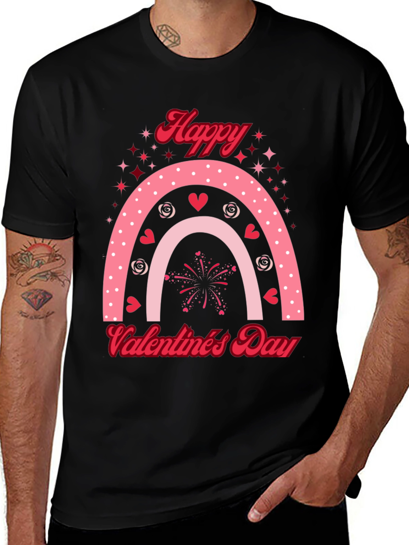 Variant 9 of Happy Valentine's Day Rainbow T-Shirt
