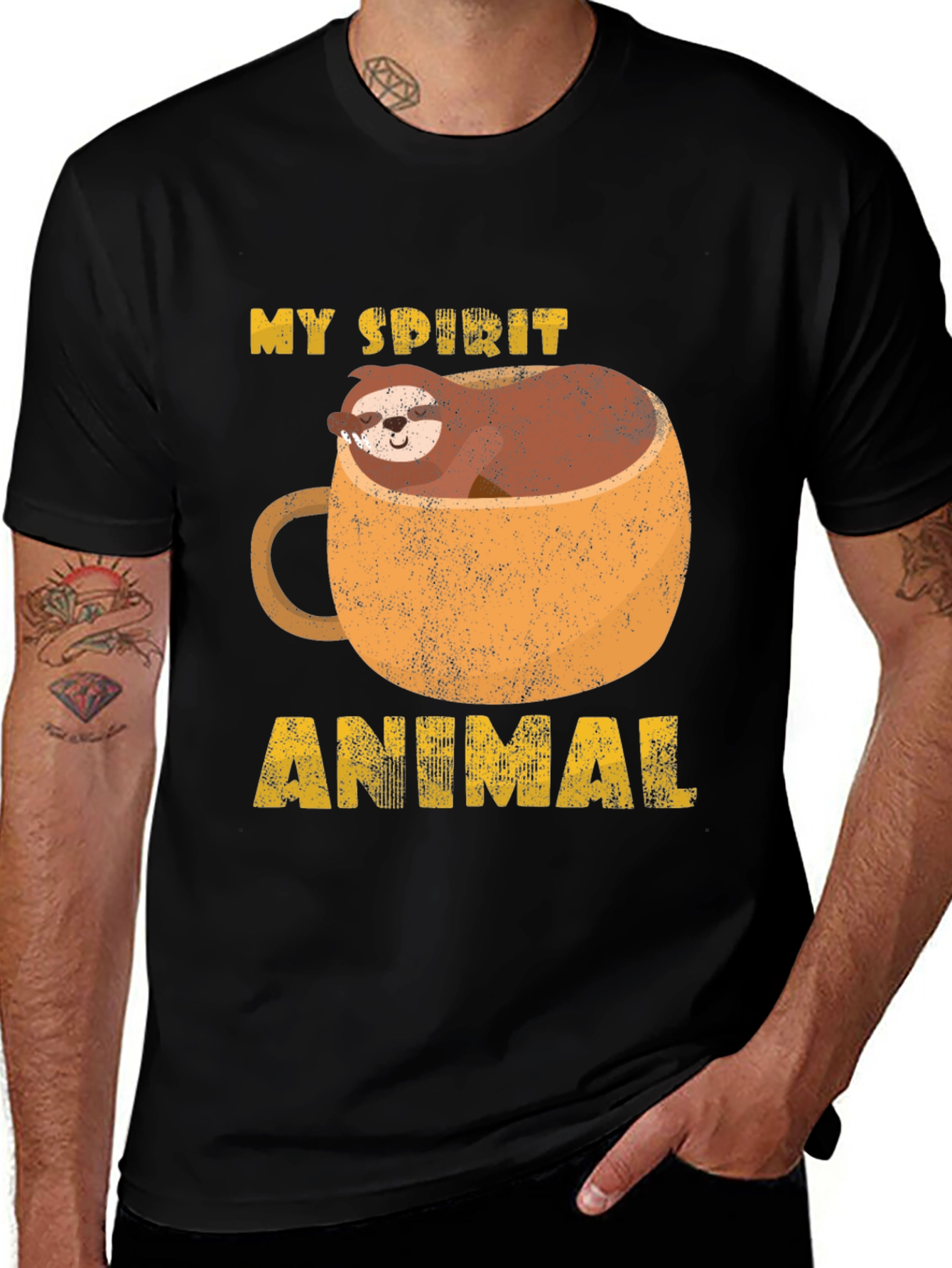 Variant 22 of My Spirit Animal Sloth in Mug Graphic Tee