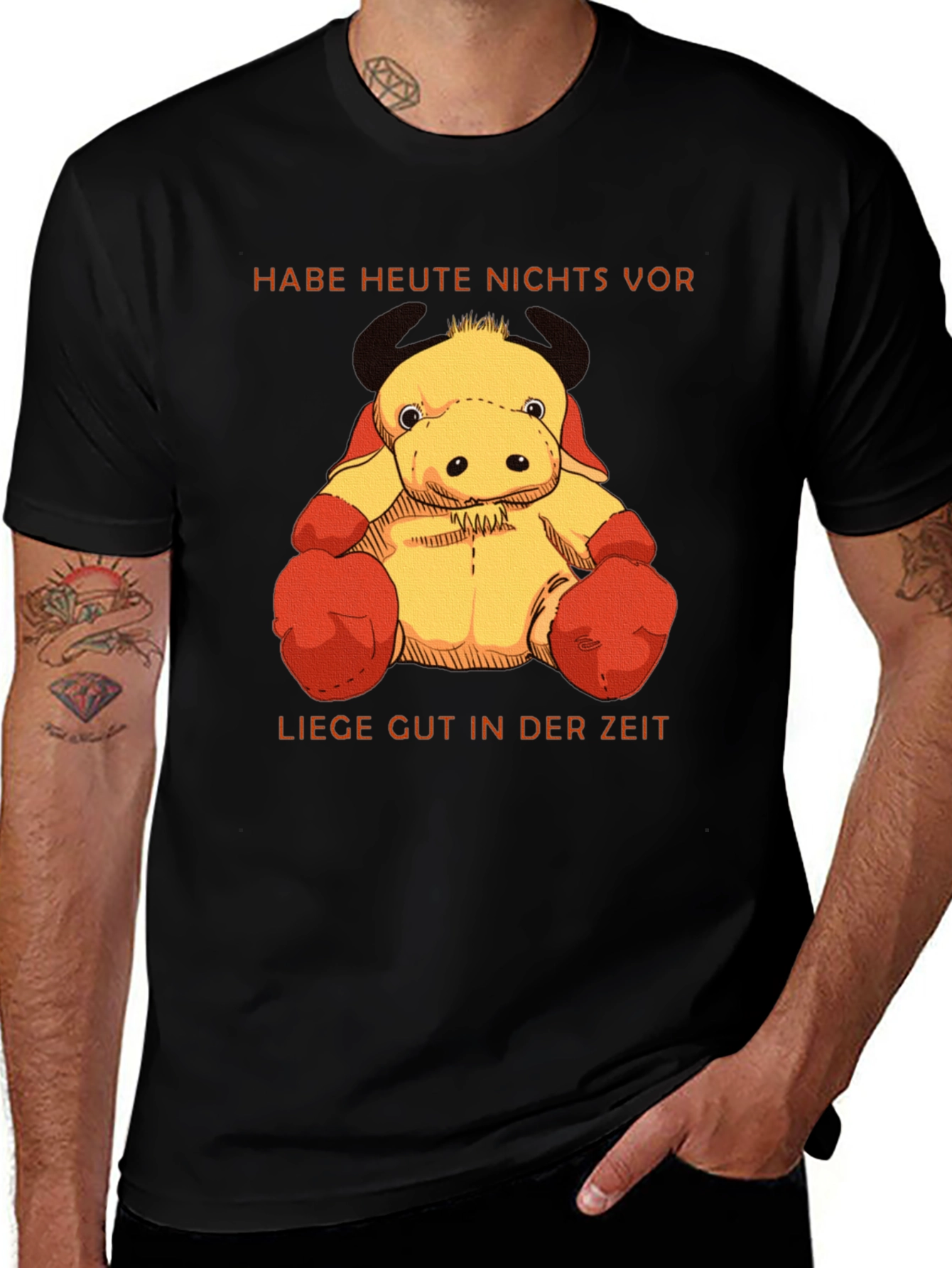 Variant 22 of Lazy Day T-Shirt with Stuffed Animal Design