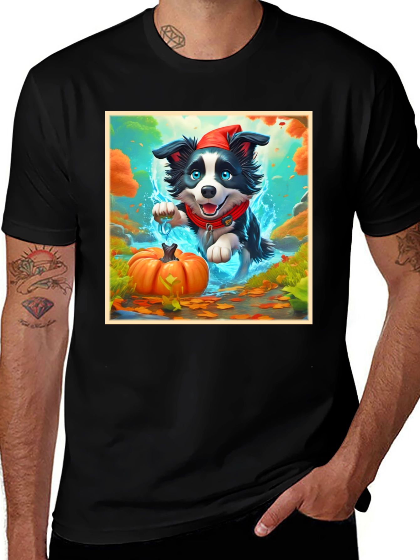 Variant 7 of Halloween Dog T-Shirt - Festive Fall Design